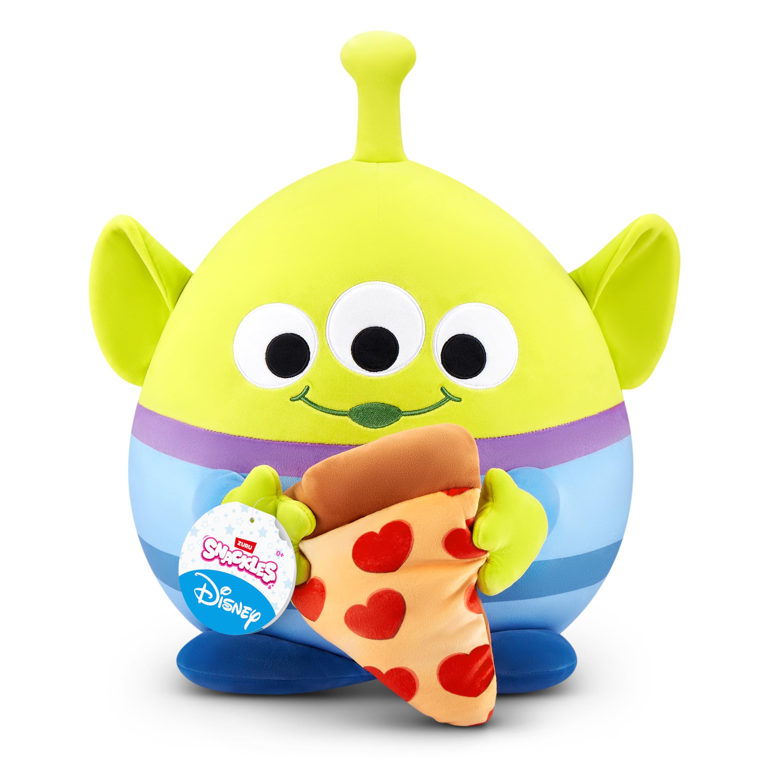 Snackles Disney 14-inch Plush Alien & Pizza Stuffed Toy by ZURU | Super-Soft Polyester