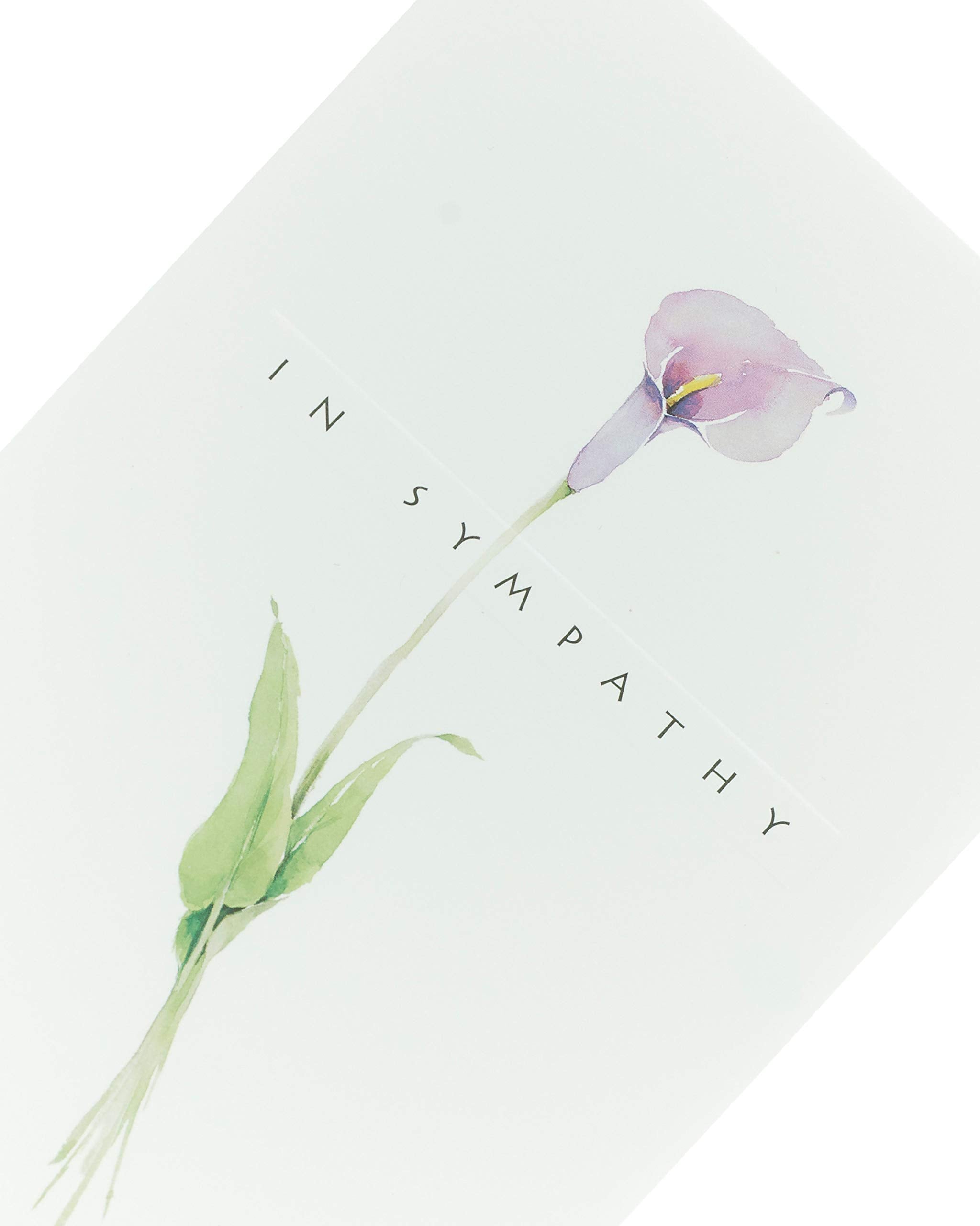 UK Greetings Sympathy Card - Classic Watercolour Flower Design | 127 x 190 mm 4