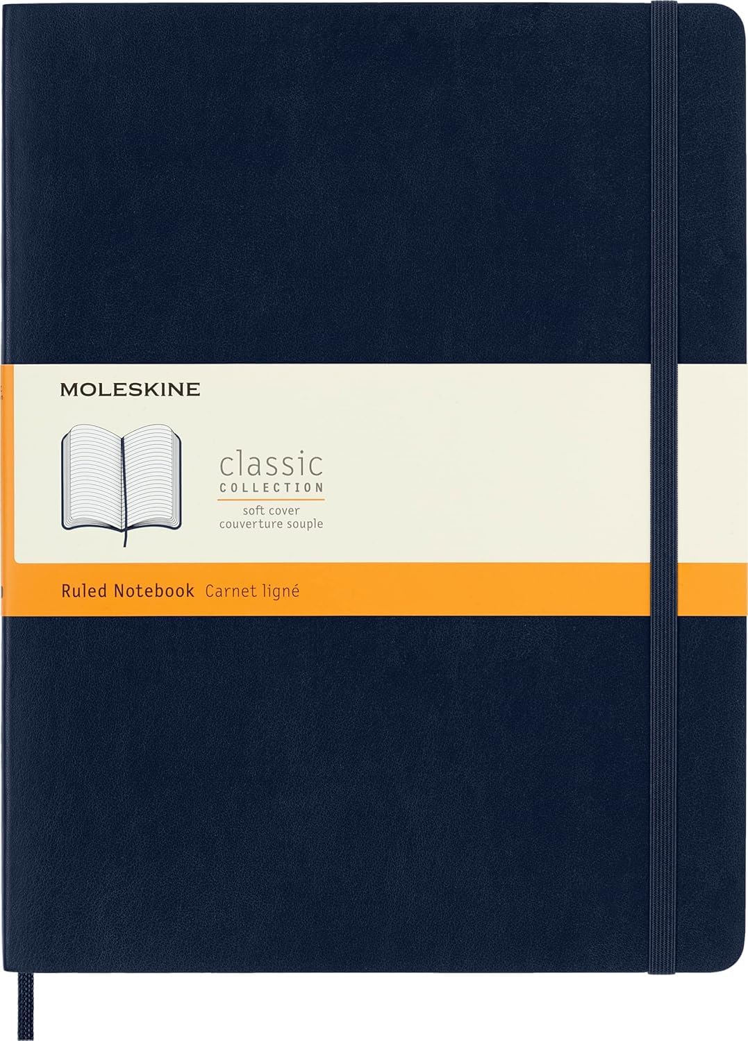 Moleskine Classic Notebook - Ruled Pages, Soft Cover, Elastic Closure | Large 13x21 cm | 192 Pages
