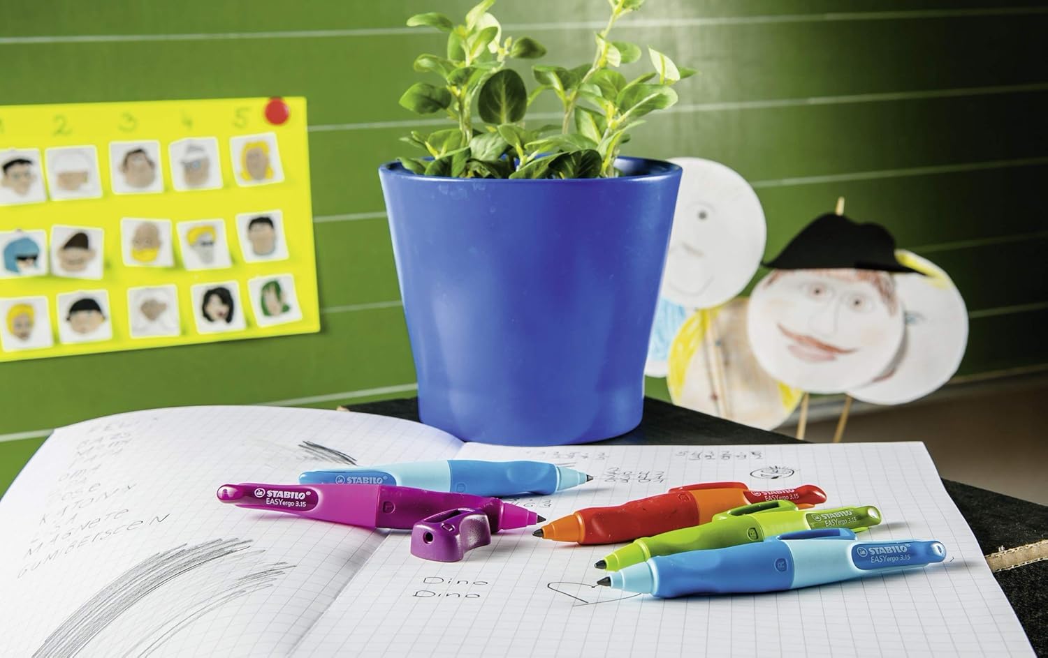 Handwriting Pencil - STABILO EASYergo 3.15 Right Handed Pink/Lilac + Sharpener 9