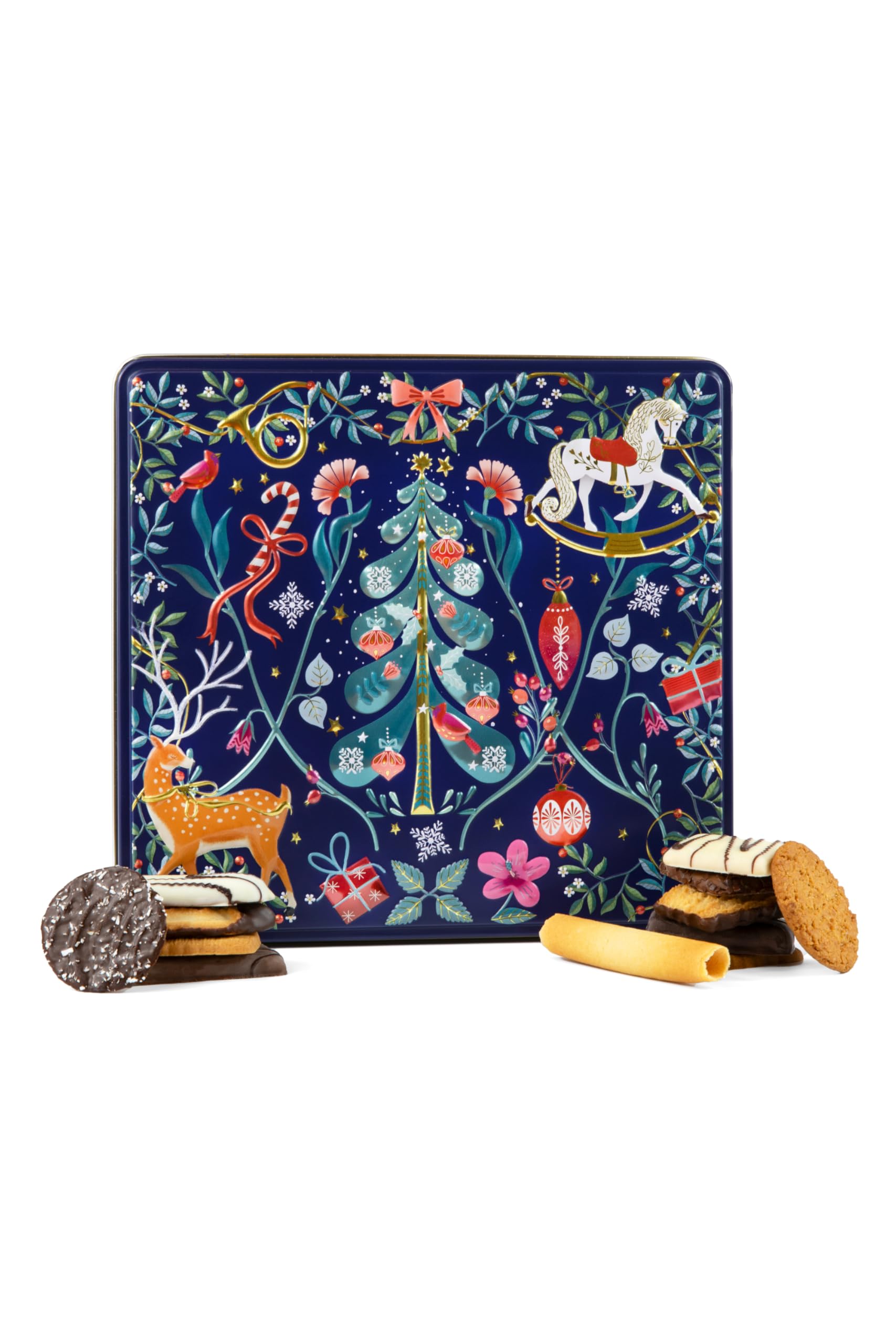 The Silver Crane Company - Scandi Belgian Biscuits Tin Christmas Gift Set 1