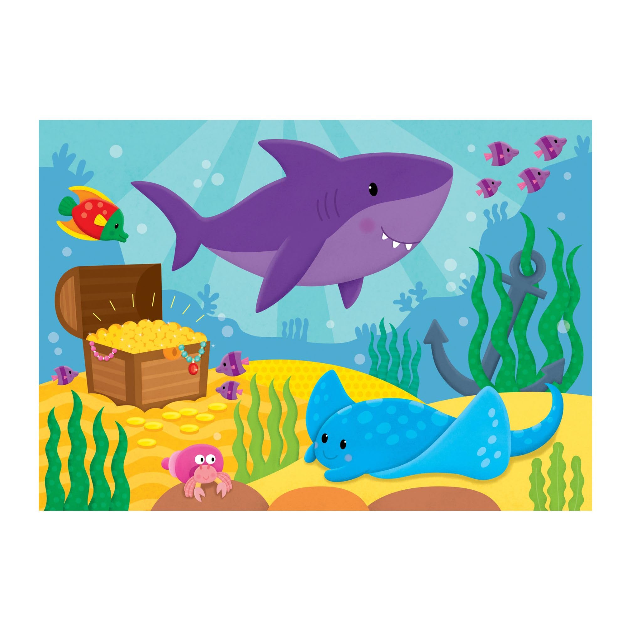 Galt 4 Puzzles in a Box - Ocean | 2, 3, 4, and 5 Piece Puzzles | Ages 18m+