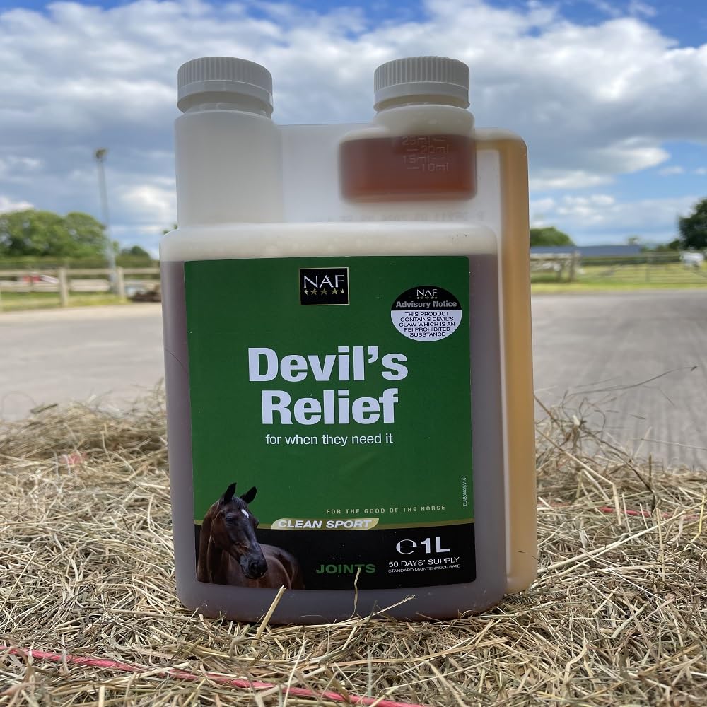 NAF Devil's Relief Liquid Joint Supplement for Horses - Herbal Formula with MSM | 1 Litre