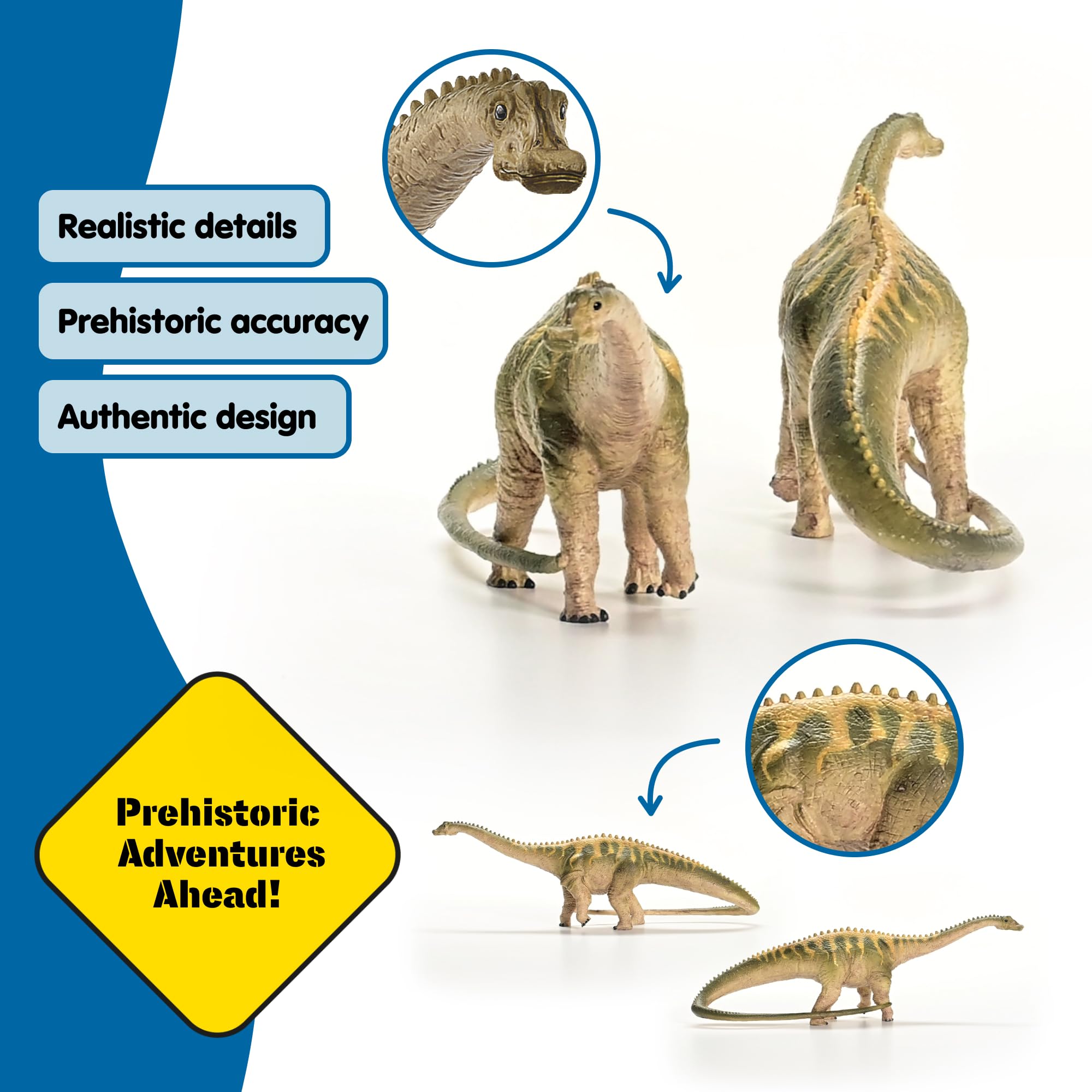 Schleich Diplodocus Dinosaur - Realistic Detail, Ages 5+ | Green Plastic | 6 x 28 x 9 cm 2
