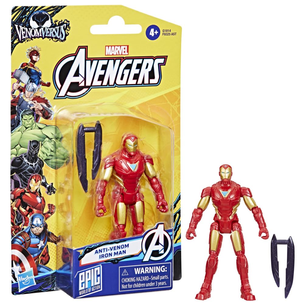 Marvel Anti-Venom Iron Man Action Figure - 4-inch Scale, Ages 4+ | G1814