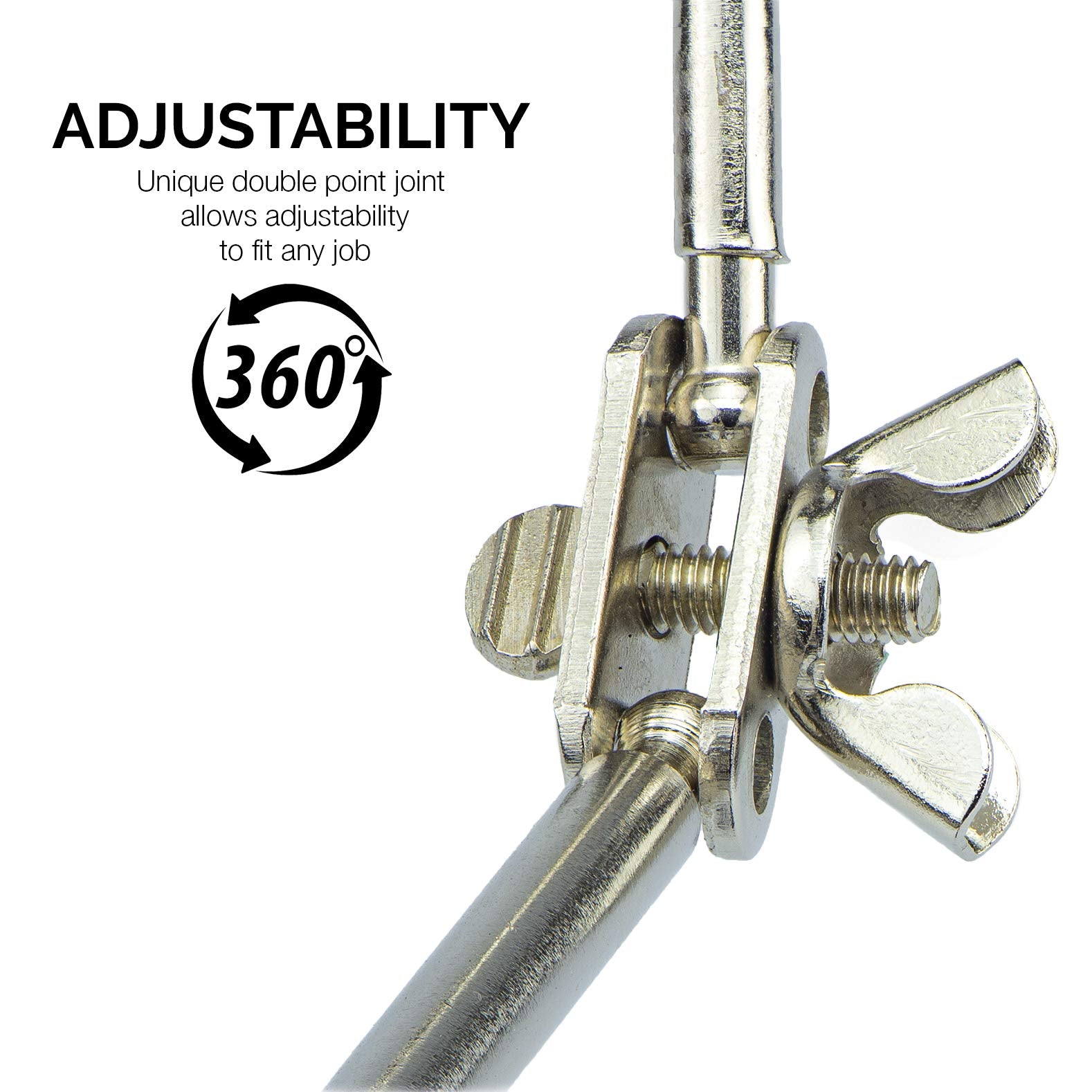 Neiko 01902 Adjustable Helping Hand Soldering Station with 2x Magnifying Glass | Cast Iron Base 4