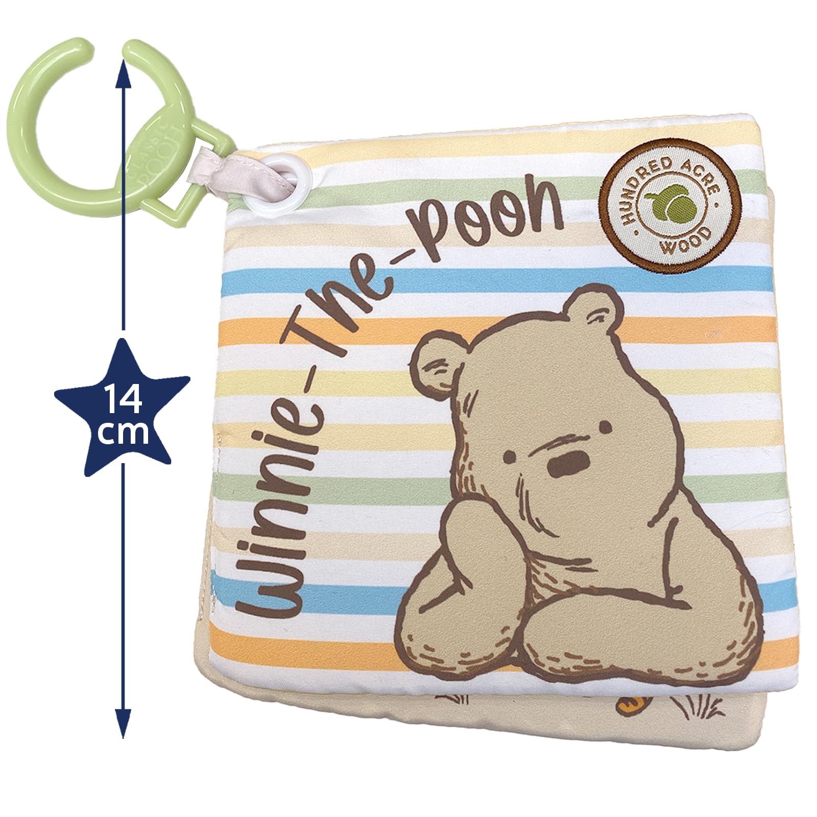 Rainbow Designs Disney Winnie the Pooh Play & Go Squares Baby Book | Sensory | From Birth 3