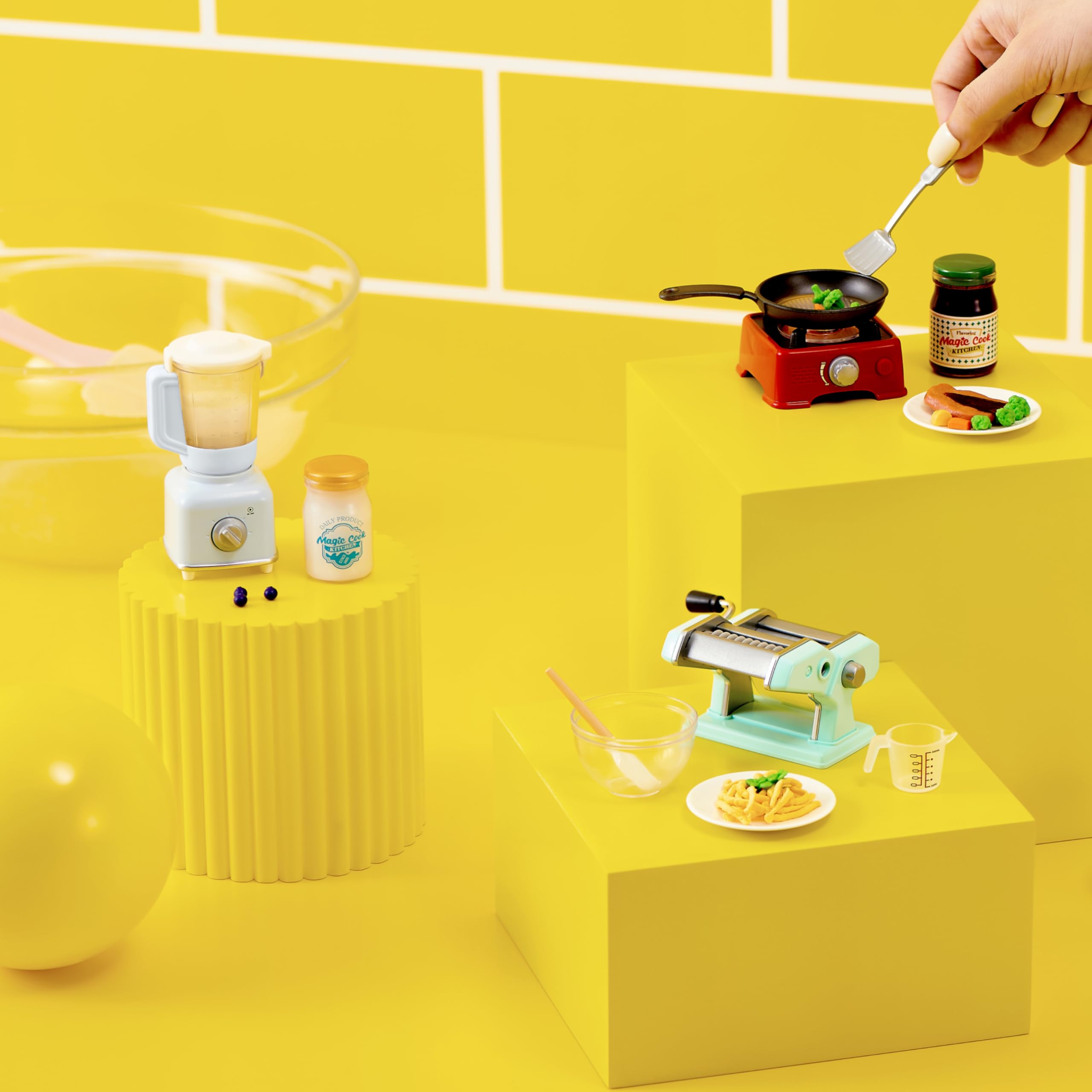 Mini Brands Magic Cook Kitchen Waffle Maker - Working UV Light, Mini Accessories | Ages 3+ 7