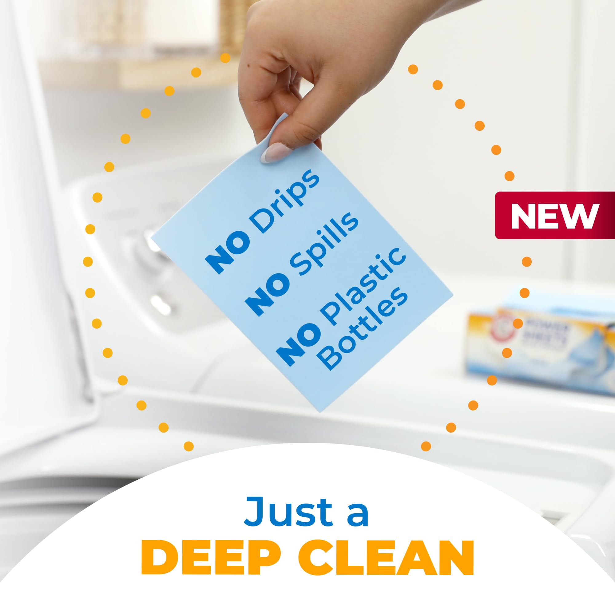 Arm & Hammer Power Sheets Laundry Detergent - Fresh Linen Scent | 50 Count | Biodegradable