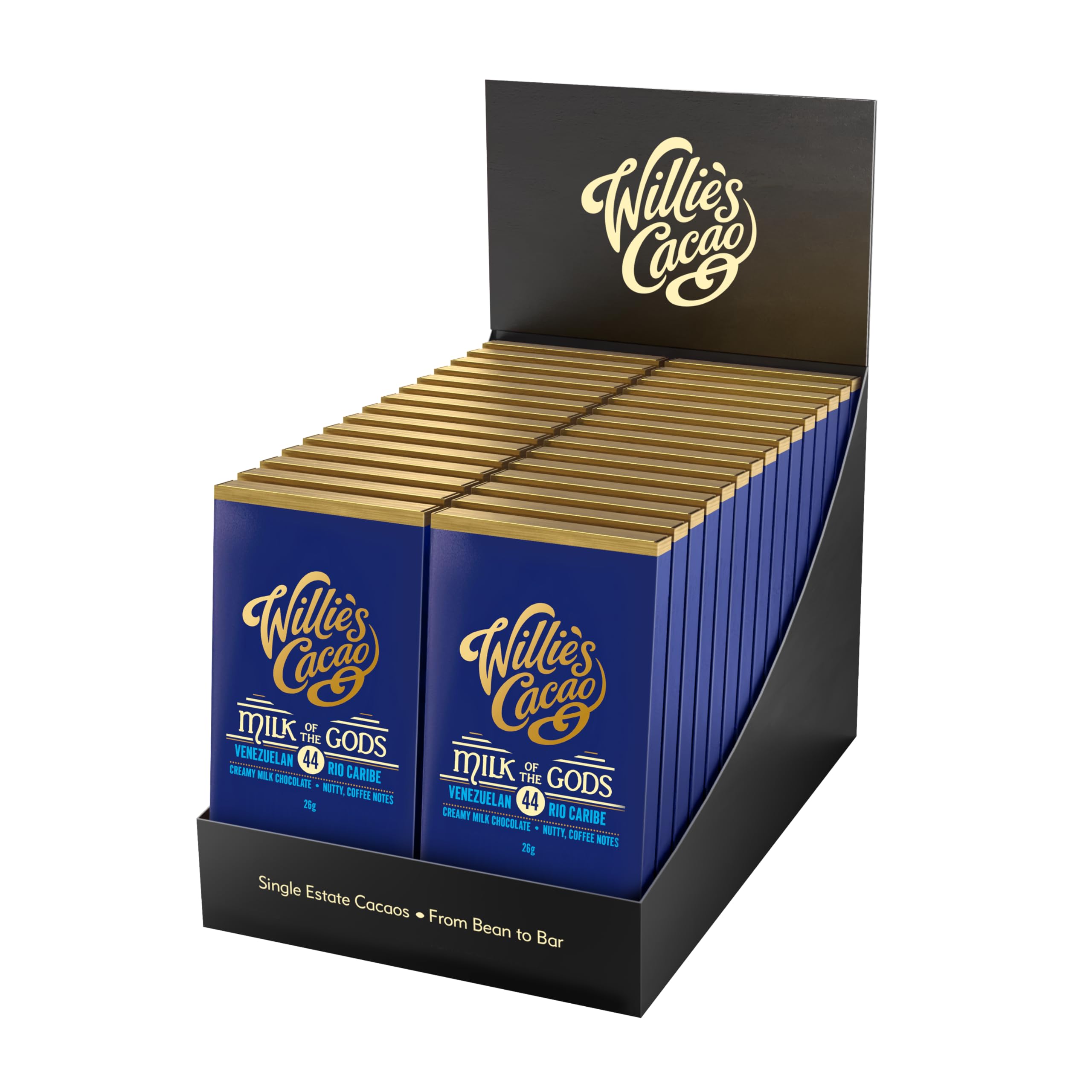 Willie's Cacao - Milk of the Gods 44% Milk Chocolate Bar 26g x 30 5