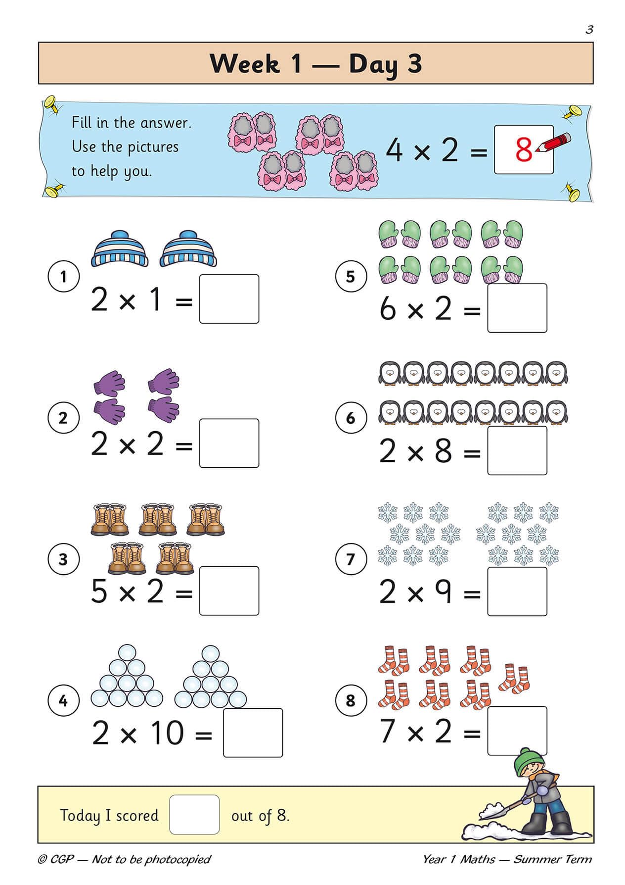 CGP KS1 Maths Year 1 Daily Practice Book - Summer Term Study Aid | Paperback | Age 5-6 4