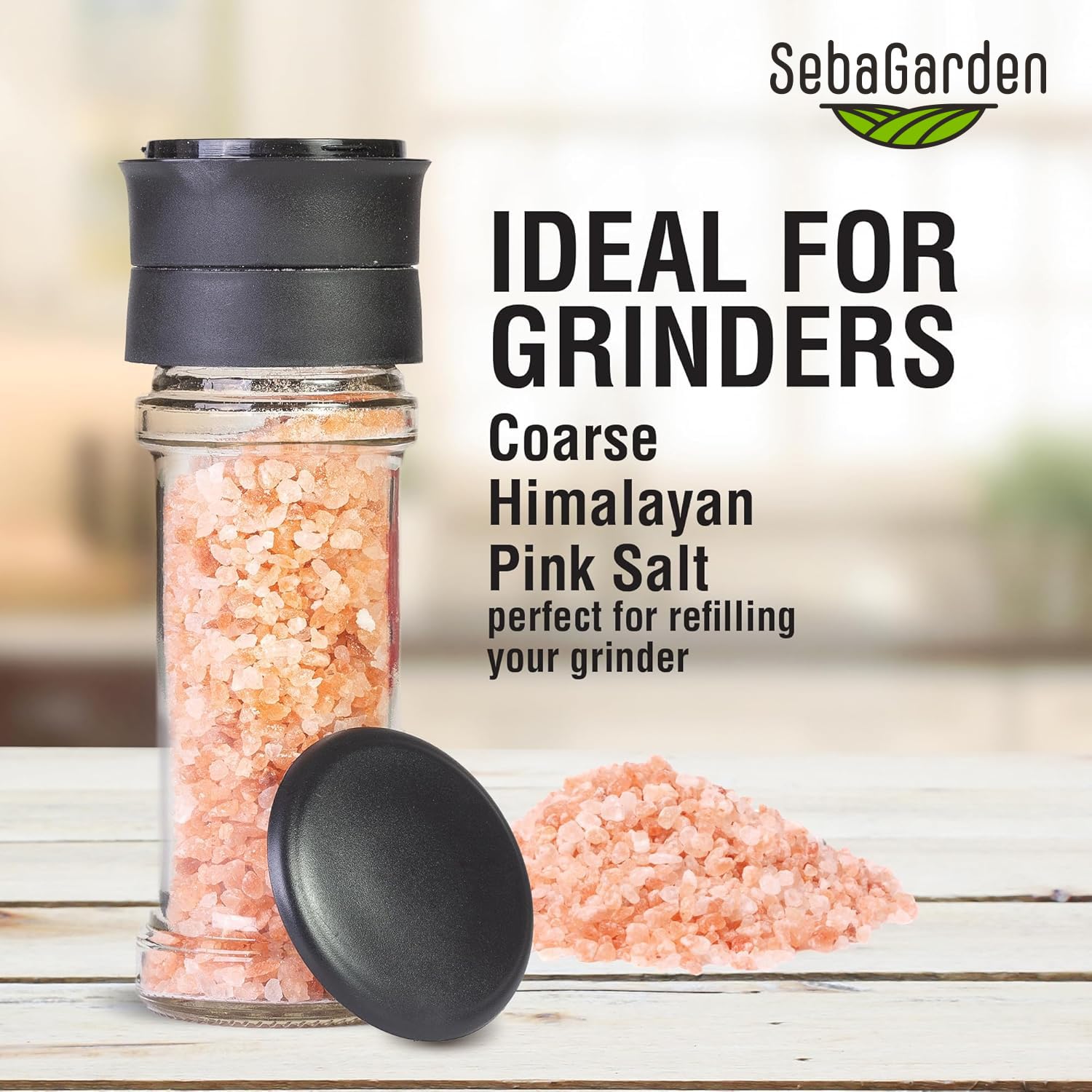 Seba Garden 100% Pure Himalayan Pink Salt - Extra Fine, 1kg Resealable Doypack | Mineral Rich