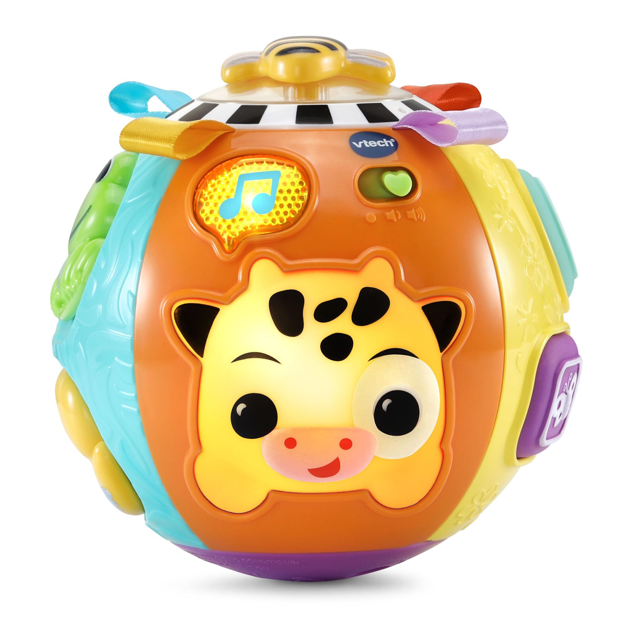VTech Baby Animal Discoveries Ball, Interactive Baby Toy with Lights, Shape