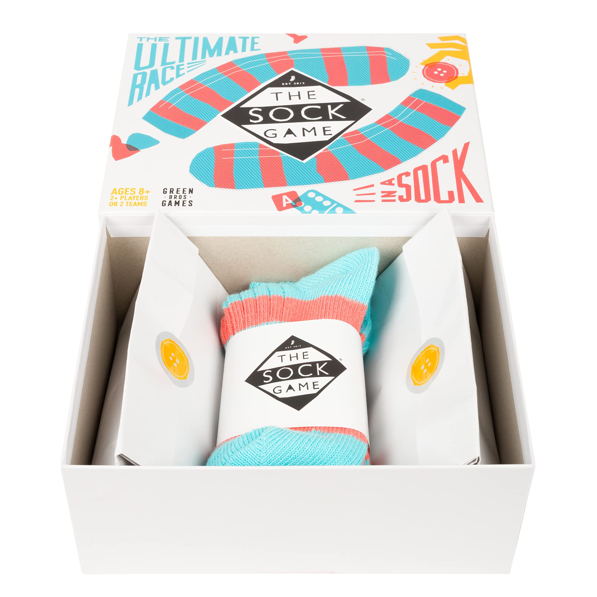 Asmodee The Sock Game - 2-10 Players | Ages 8+ | 5-30 Min Play Time | Family Board Game
