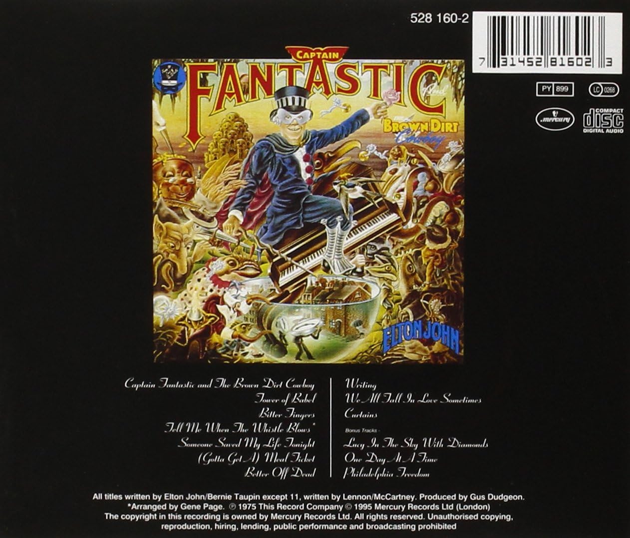 Elton John - Captain Fantastic and the Brown Dirt Cowboy Audio CD