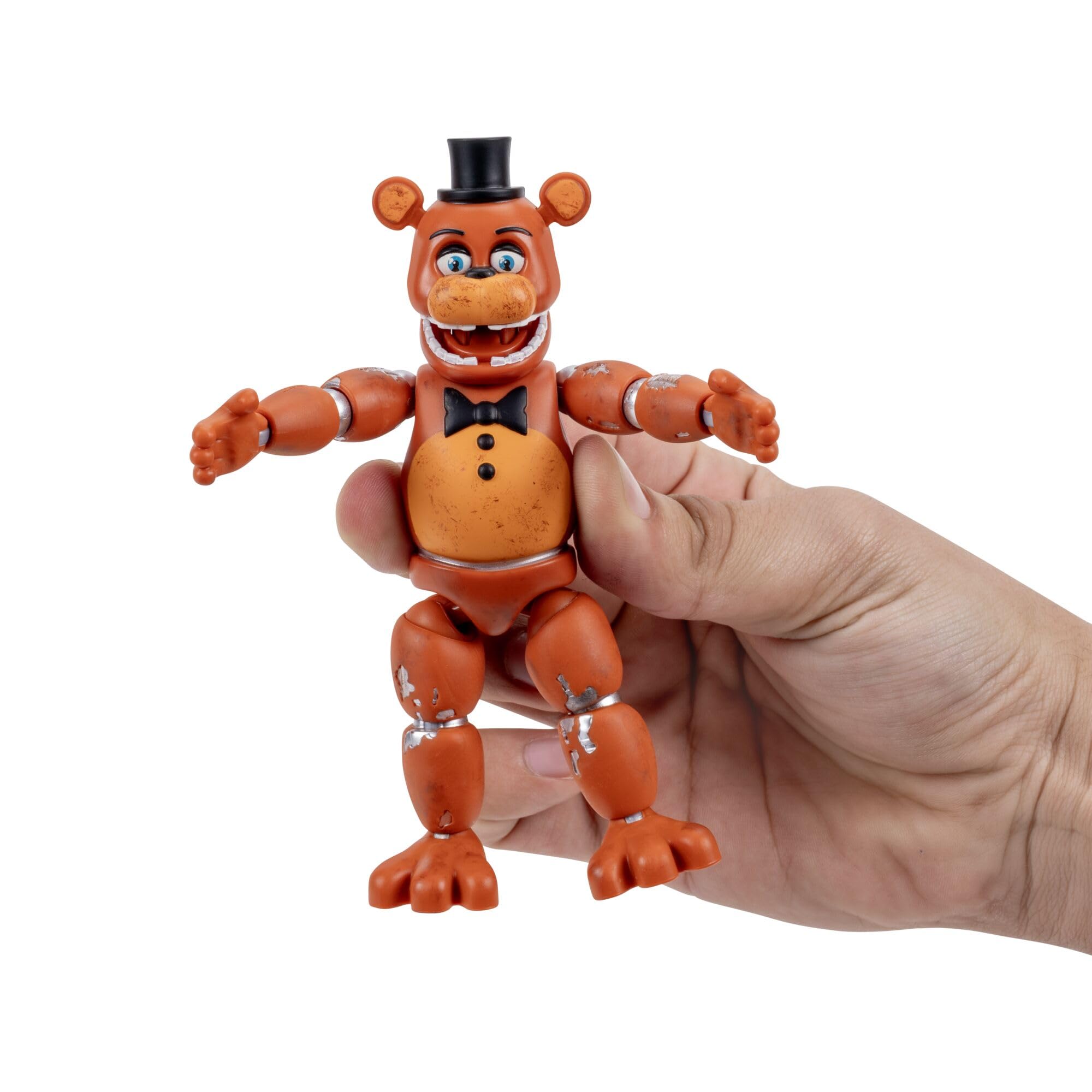 Jazwares Five Nights at Freddy's Withered Freddy 5-Inch Articulated Action Figure | Glow-in-the-Dark Eyes 4