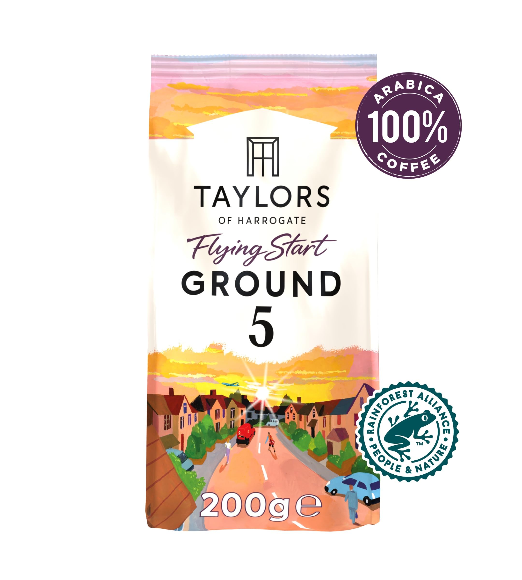Taylors of Harrogate Flying Start Ground Coffee - Dark Roast, Hazelnut & Dark Chocolate Notes | 6 x 200g 4