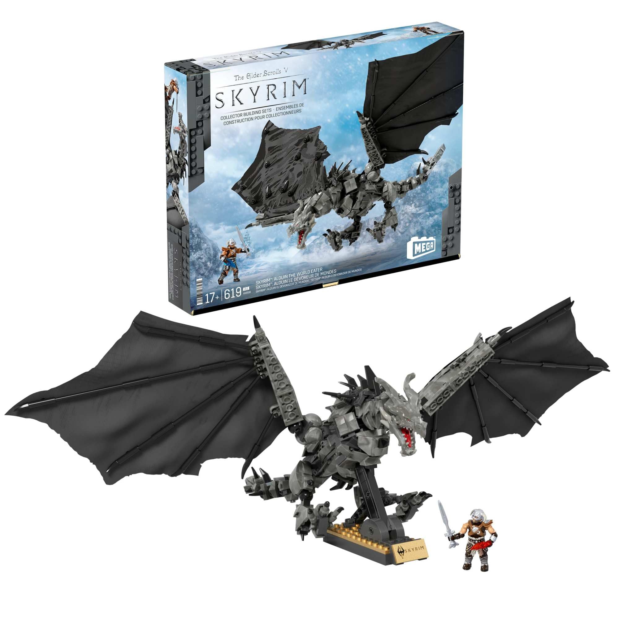 Mega Brands Skyrim Alduin the World Eater Building Set - 619 Pieces, Multicolor 1