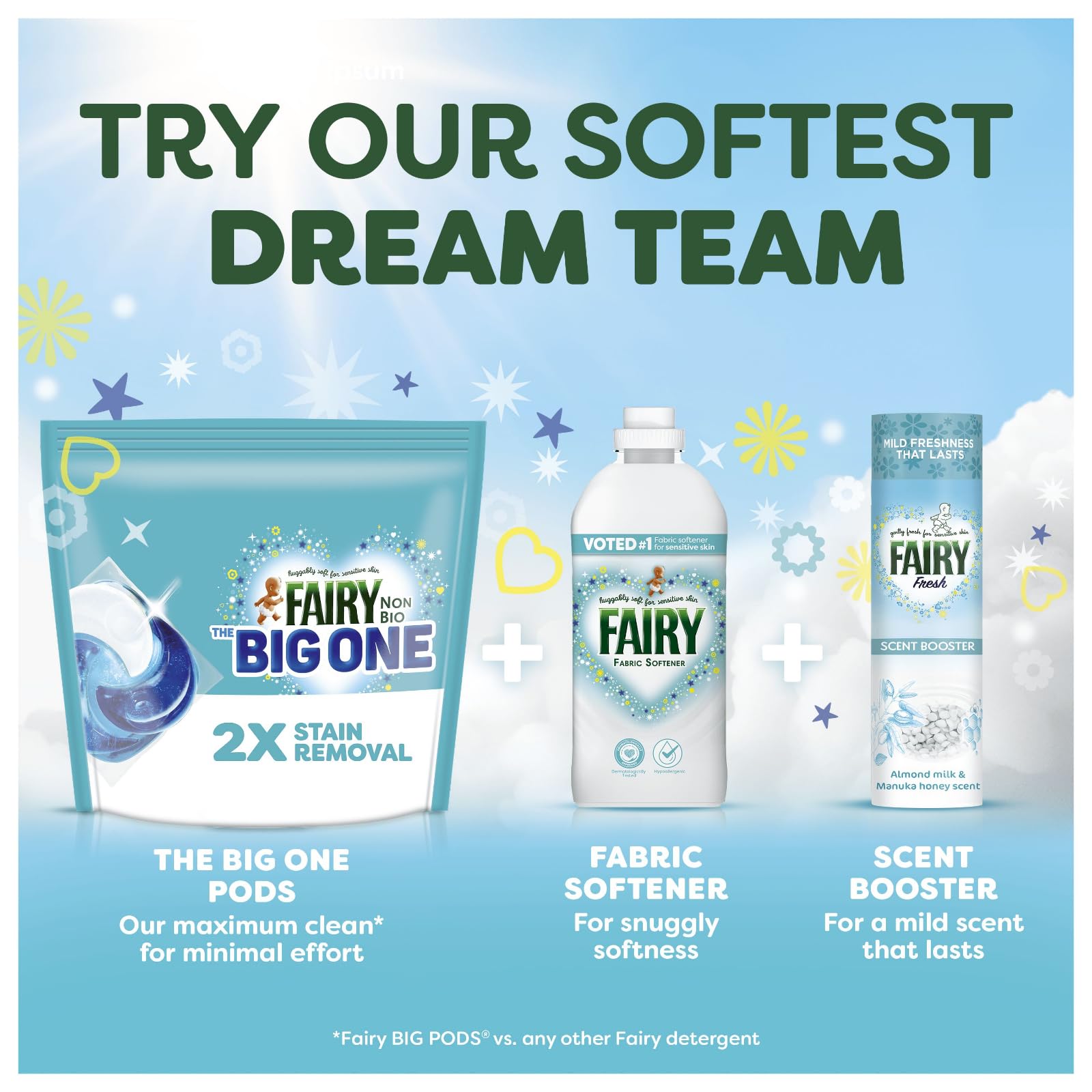 Fairy Non Bio The Big One PODS Laundry Detergent Capsules for Sensitive Skin, Floral Scent, 40 Count 7
