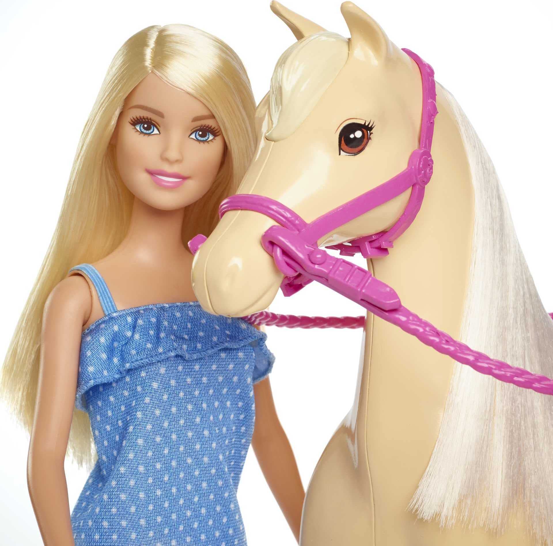 Barbie-Puppe und Pferde-Spielset – Reitabenteuer für Kinder ab 3 Jahren 5