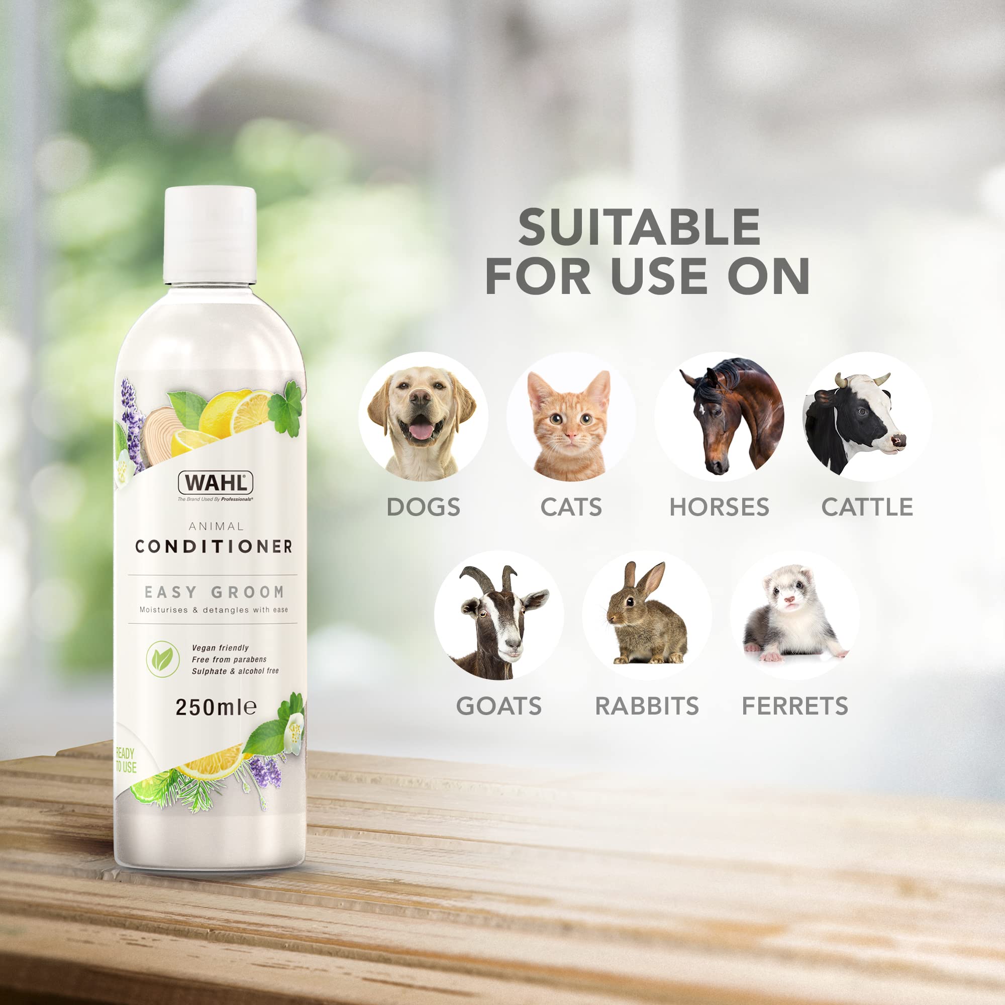 Wahl Easy Groom Animal Conditioner - 2 x 250ml Twin Pack | Moisturizes & Detangles 3