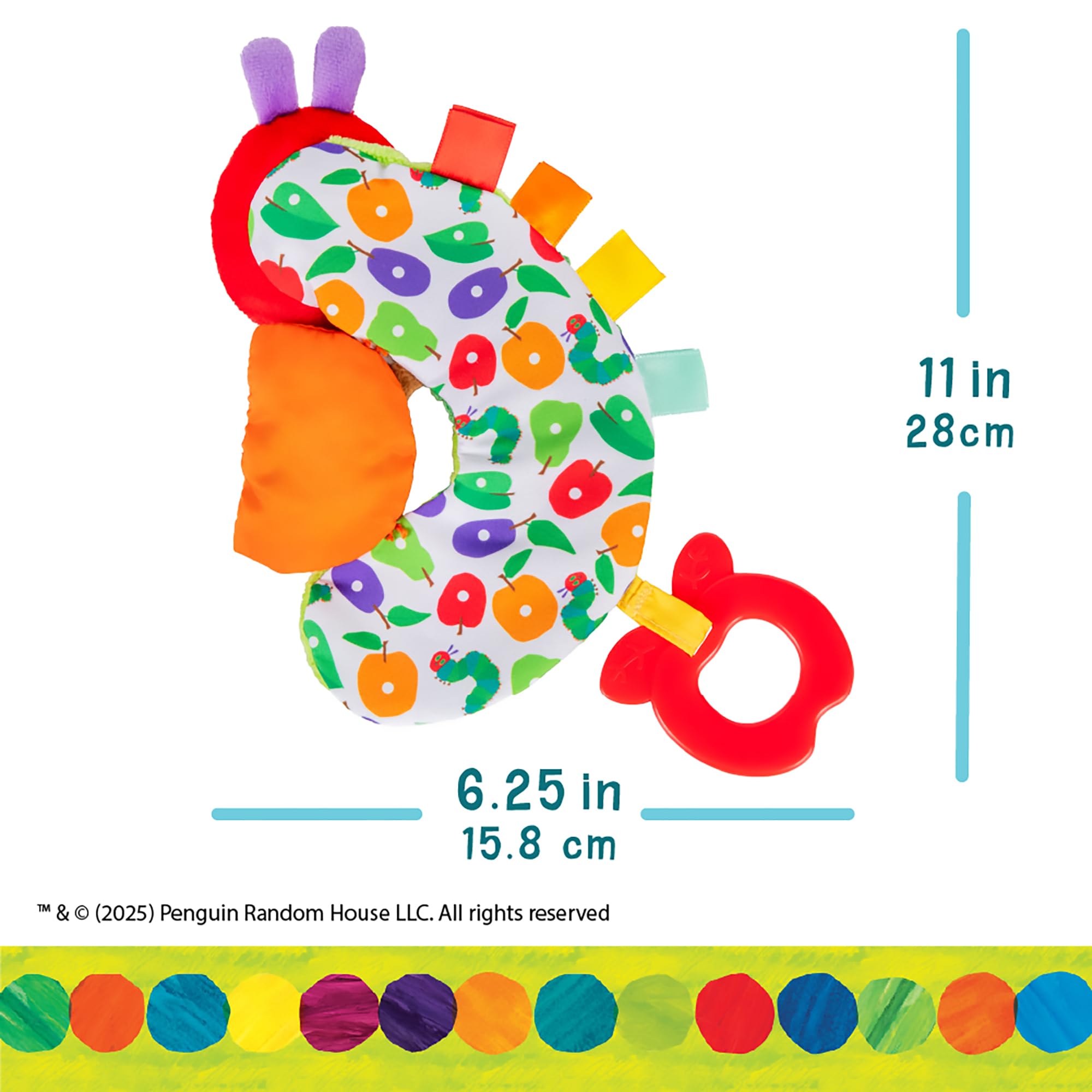 KIDS PREFERRED The Very Hungry Caterpillar Sensory Crinkle Toy with Teether | Ages 0m+ 4