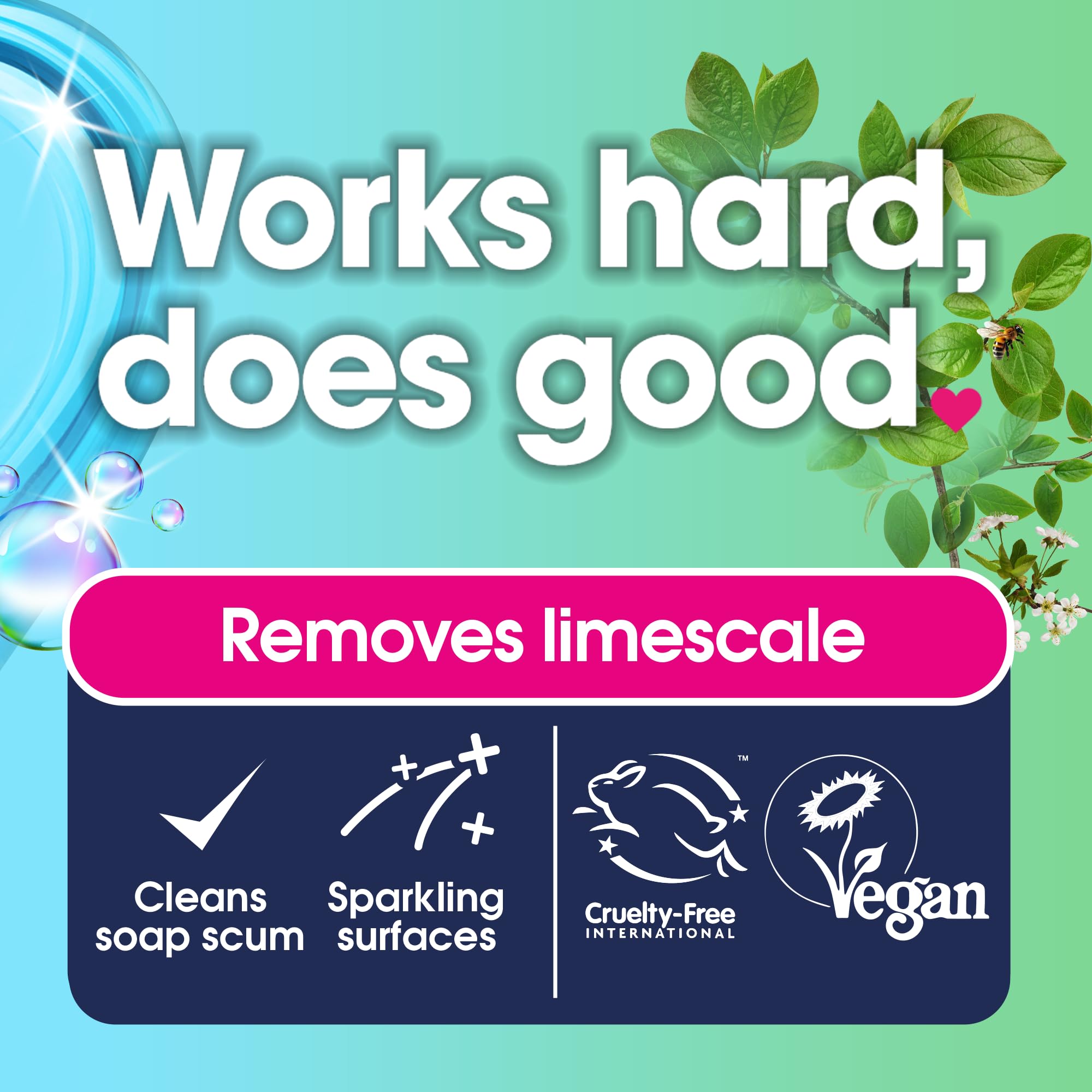 Ecozone All Round Bathroom Cleaner & Limescale Remover - Plant-Based, Vegan Friendly, Lemon Scent | 500ml