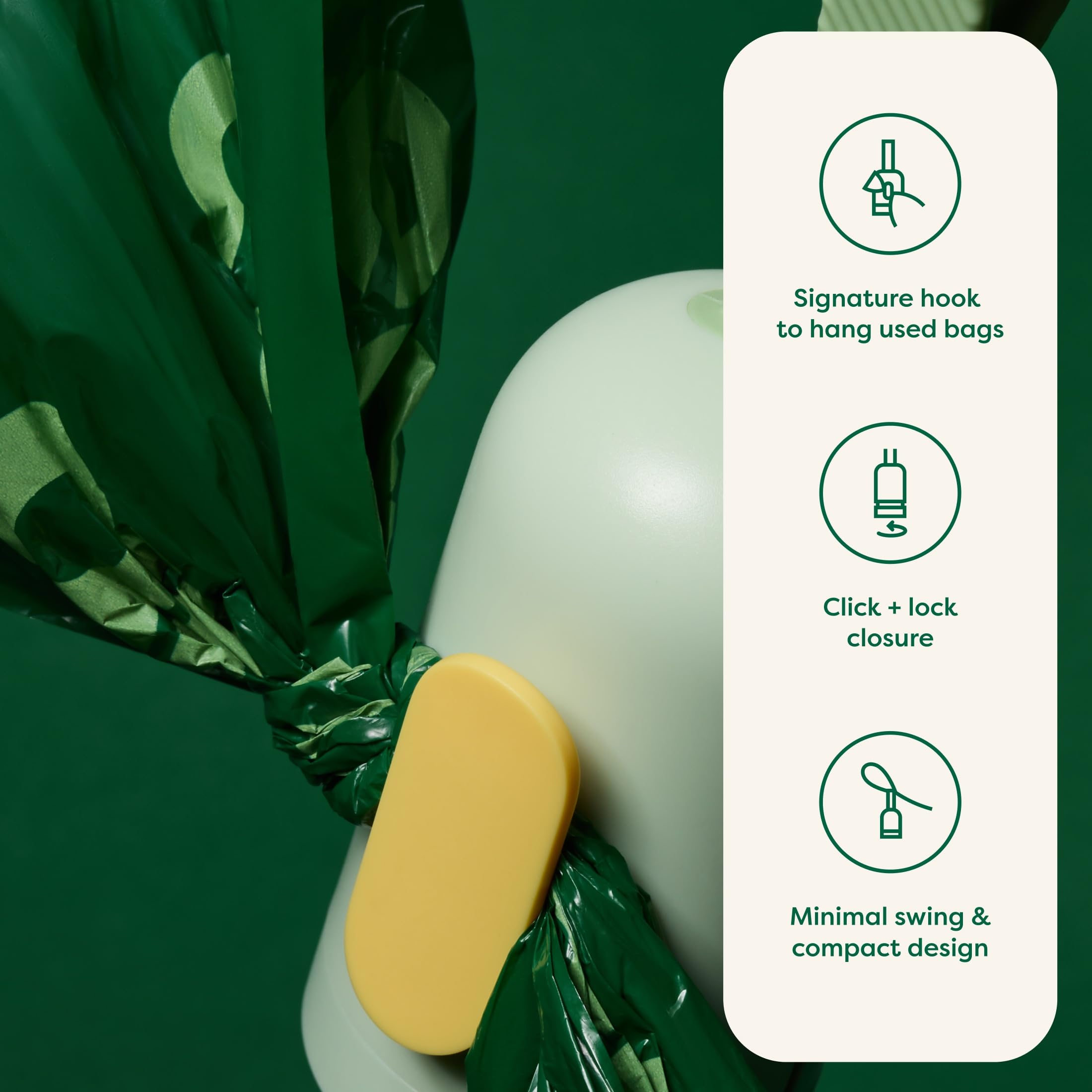 Earth Rated Dog Poo Bag Holder with 15 Unscented Bags | Durable Plastic Dispenser 6
