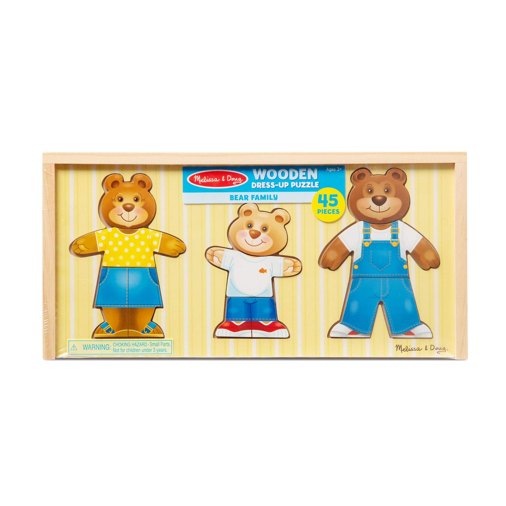 Melissa & Doug Bear Family Dress-Up Puzzle - 45 Mix-and-Match Wooden Pieces | Ages 3-6 3
