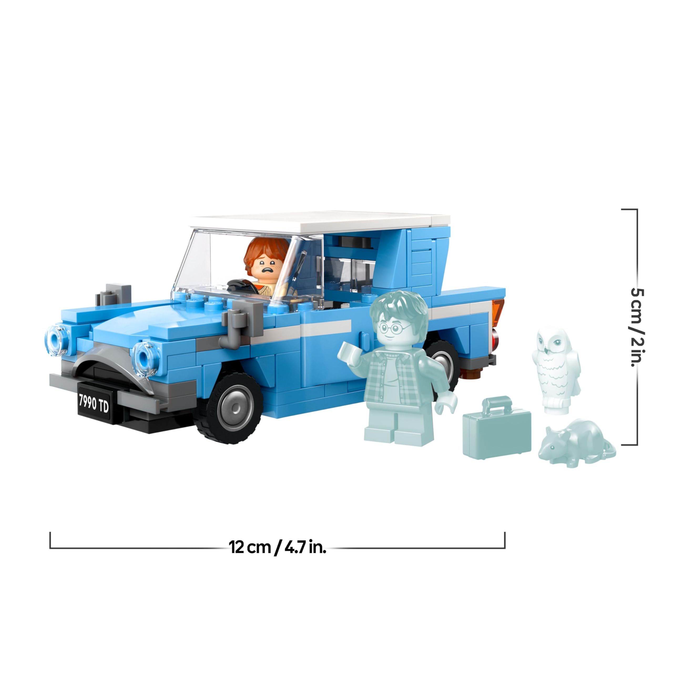 LEGO Harry Potter Flying Ford Anglia Car Toy Set 76424 for Kids Ages 7+ | Includes 4 Characters 7