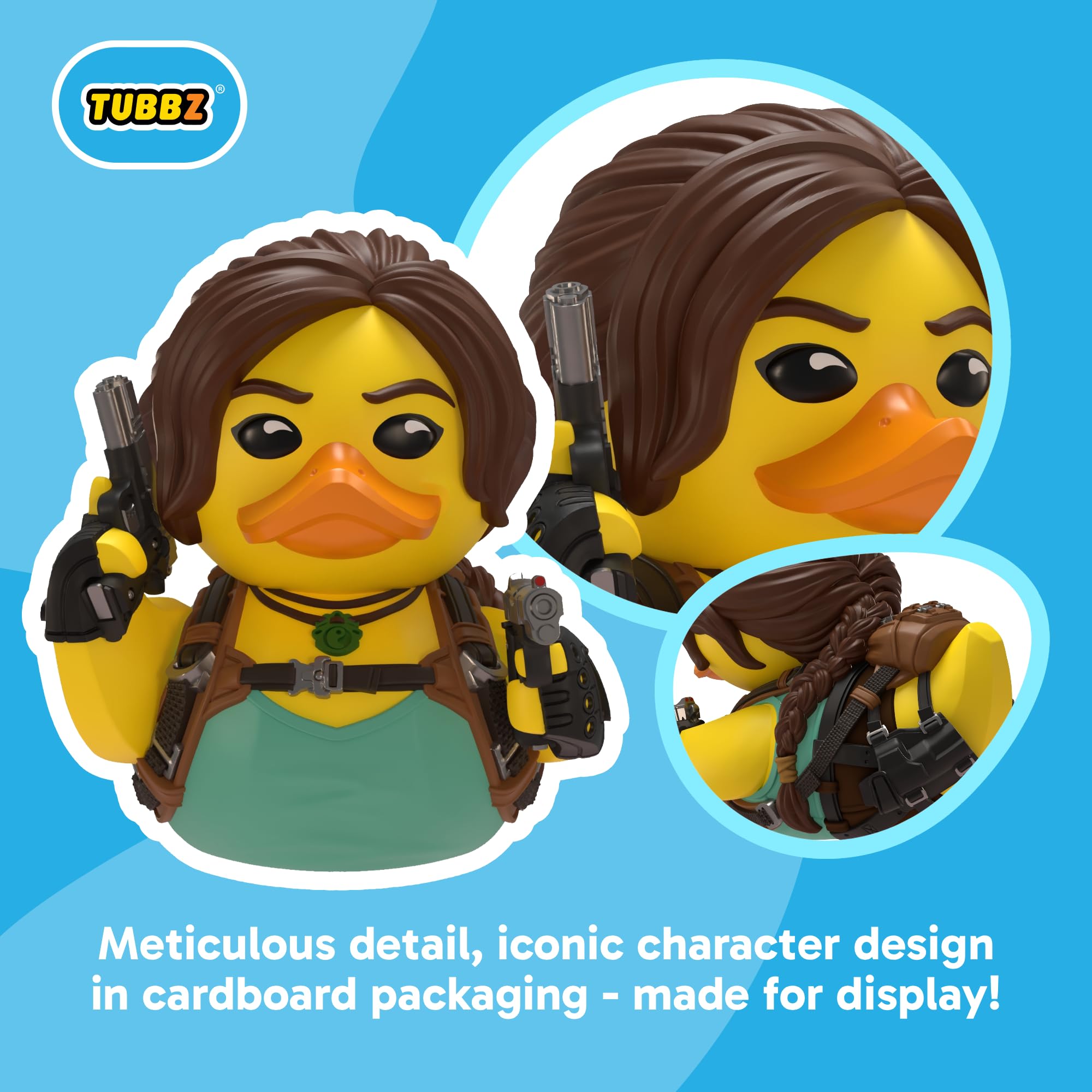 TUBBZ Tomb Raider 30th Anniversary Lara Croft Cosplaying Rubber Duck Figure | 9cm Tall