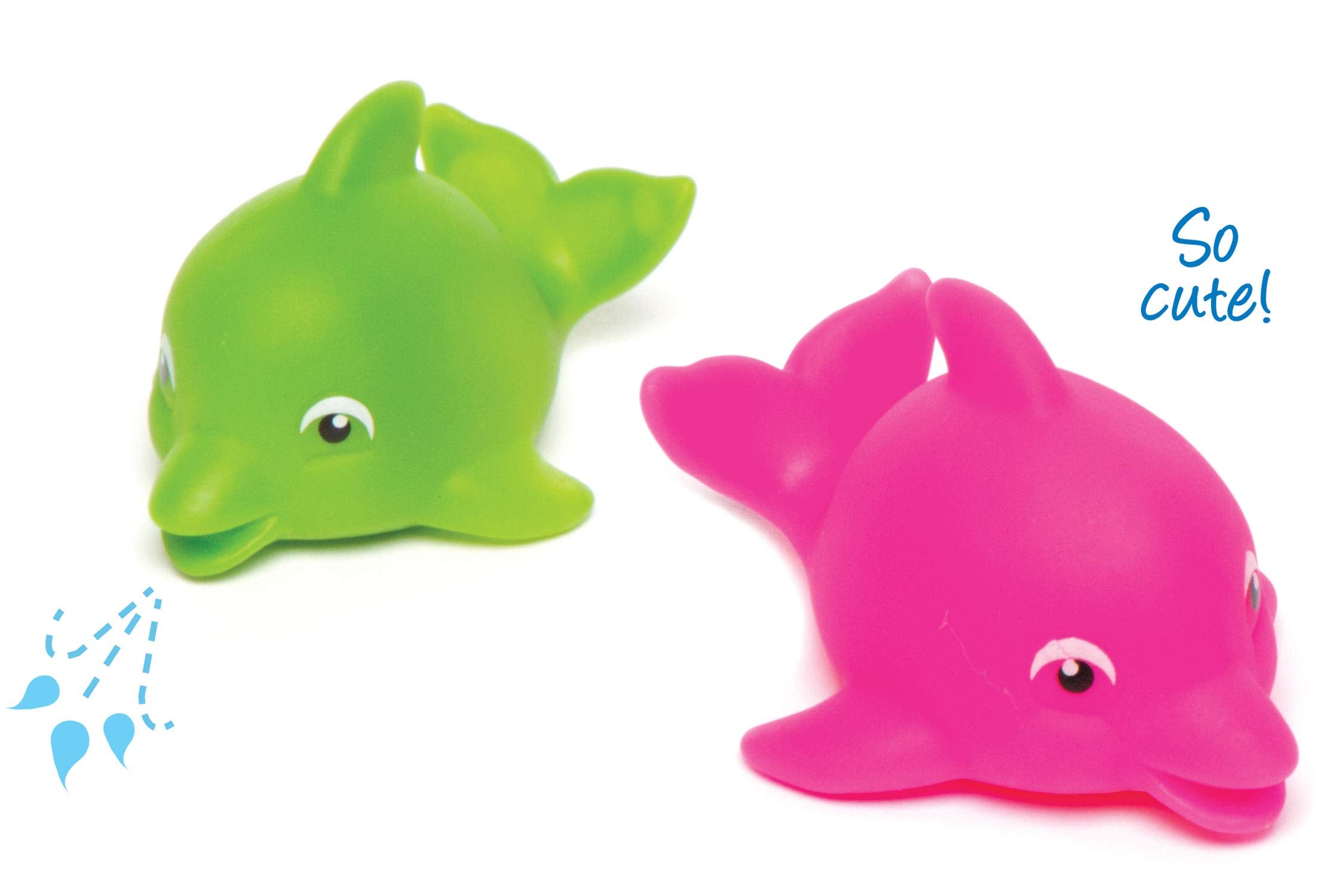 Baker Ross Sealife Squirters - Soft Rubber Bath Toys for Kids | Pack of 5 | Ages 3+ 4