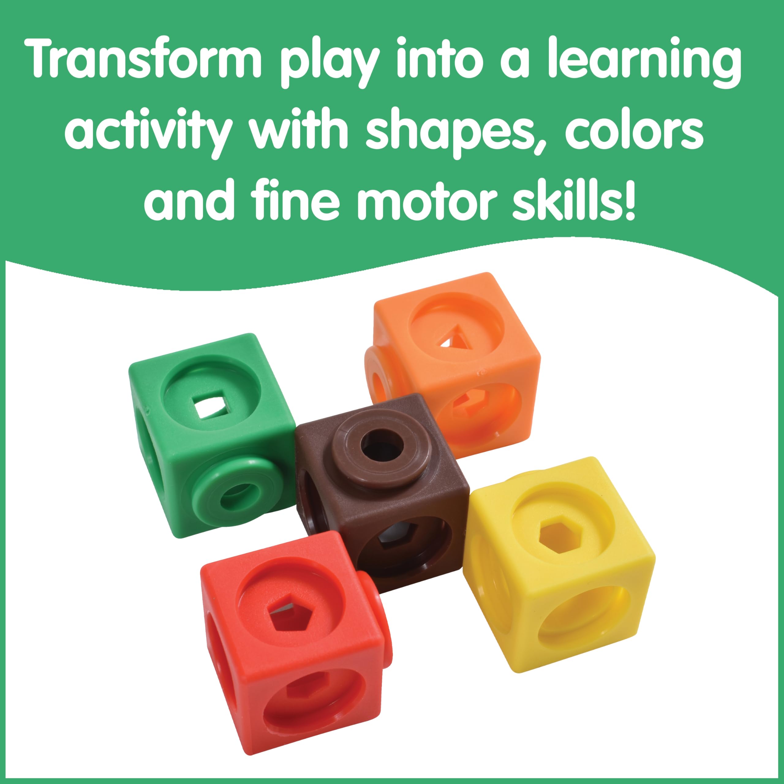 edxeducation Math Cubes - Set of 100 Linking Cubes for Early Maths & STEM | Ages 3+ 4