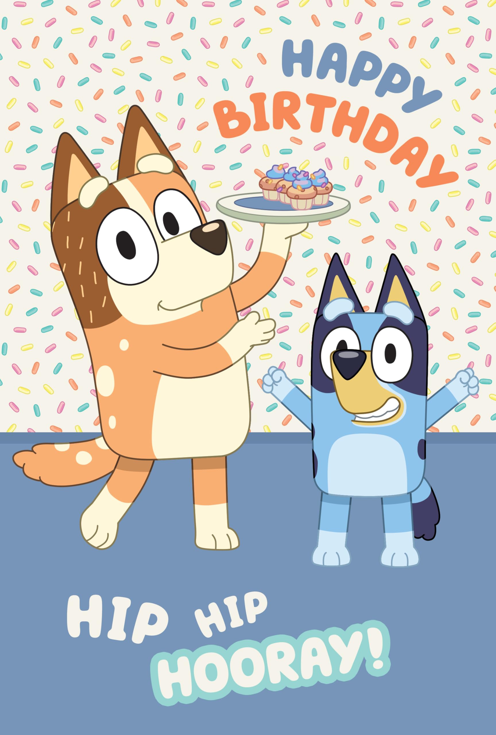 Danilo Promotions LTD Bluey Birthday Card - Front Reads 'BIRTHDAY FUN!' | Unisex-Kids
