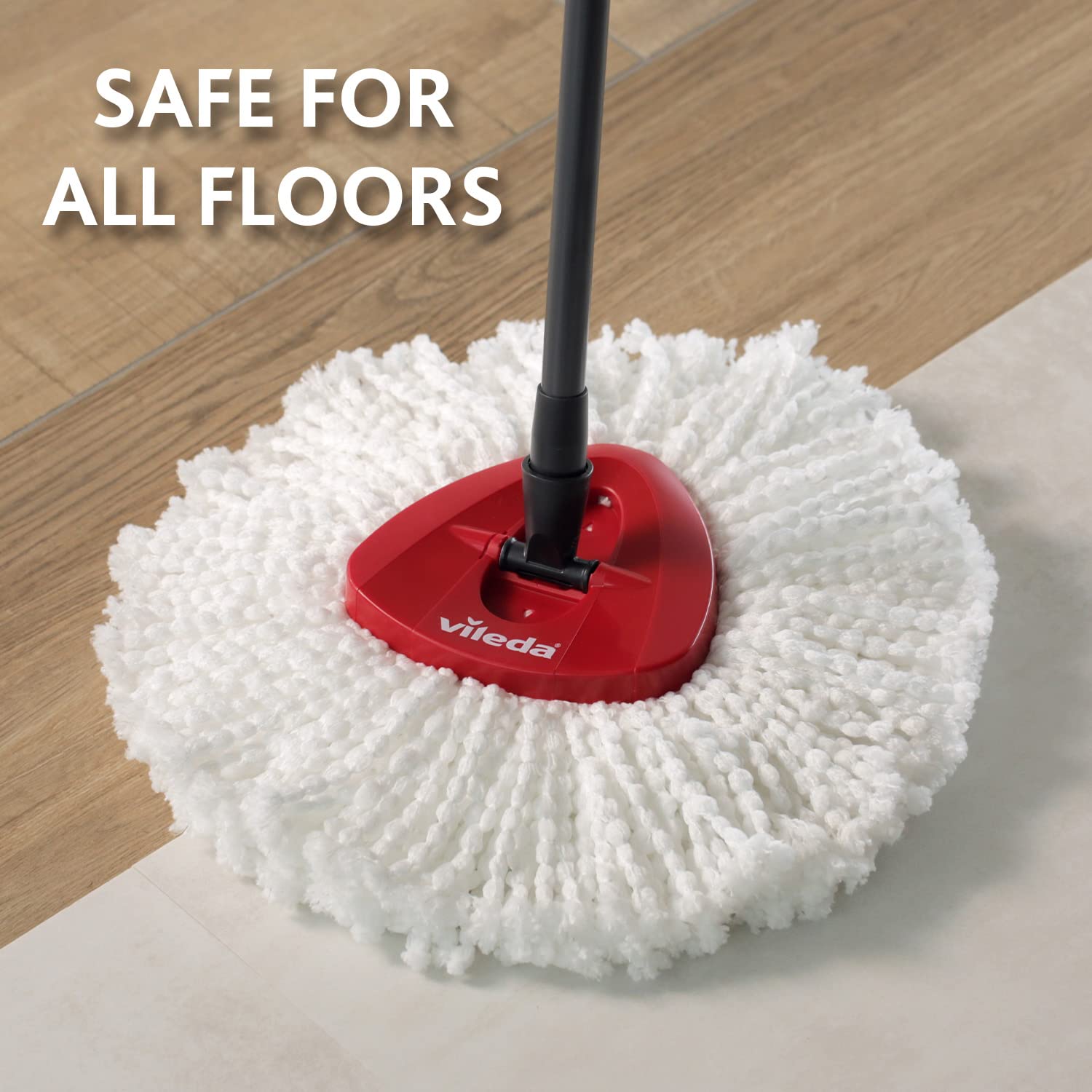Vileda Turbo Spin Mop Refill - Twin Pack | Removes 99% Bacteria with Water | Lasts 6 Months 5