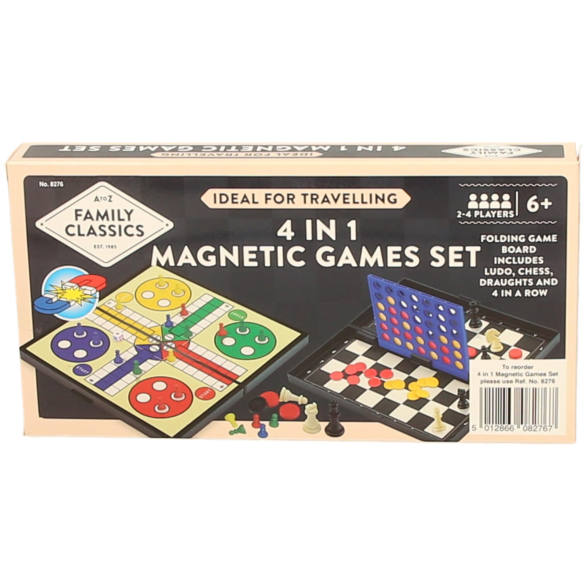 Atoz 4-in-1 Magnetic Travel Games Set - Ludo, Chess, Draughts & Connect Four | 2-4 Players 5