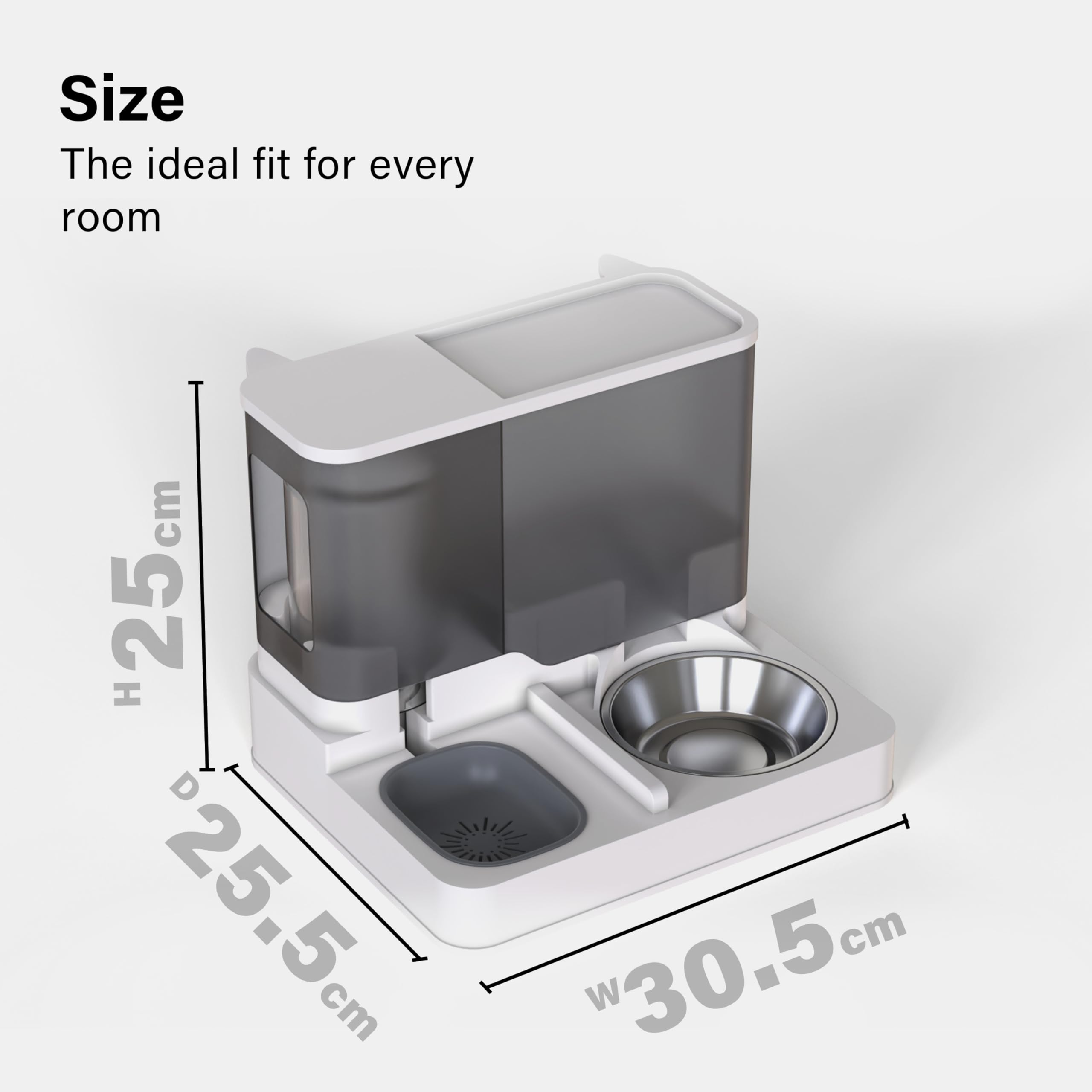 Vivo Technologies 2-in-1 Automatic Pet Feeder & Water Dispenser | 2.8L Food, 1L Water | Grey 7