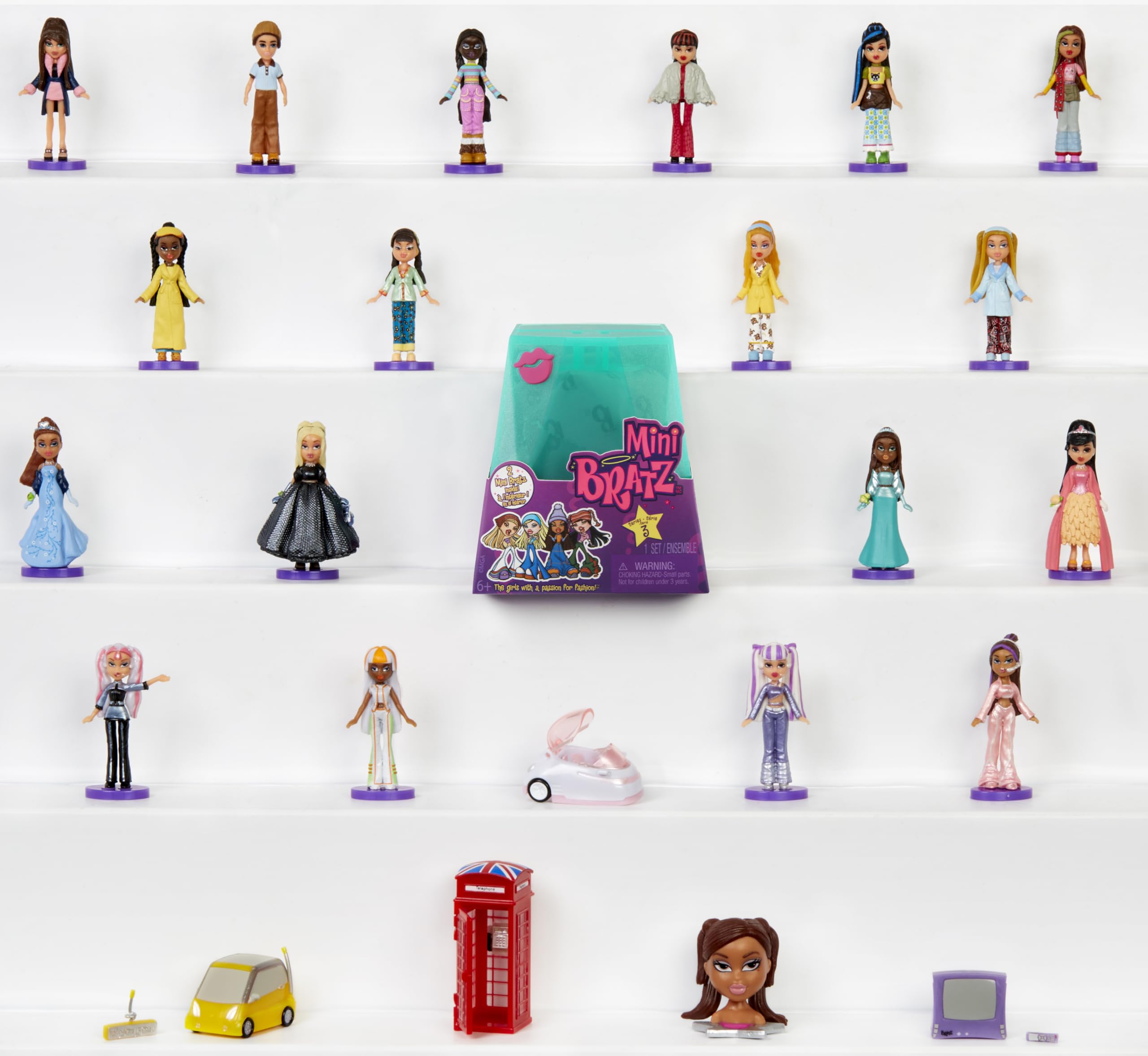 MGA's Miniverse Mini Bratz Series 3 - Y2K Nostalgia Dolls | 2 Minis Per Pack | Ages 6+ 7