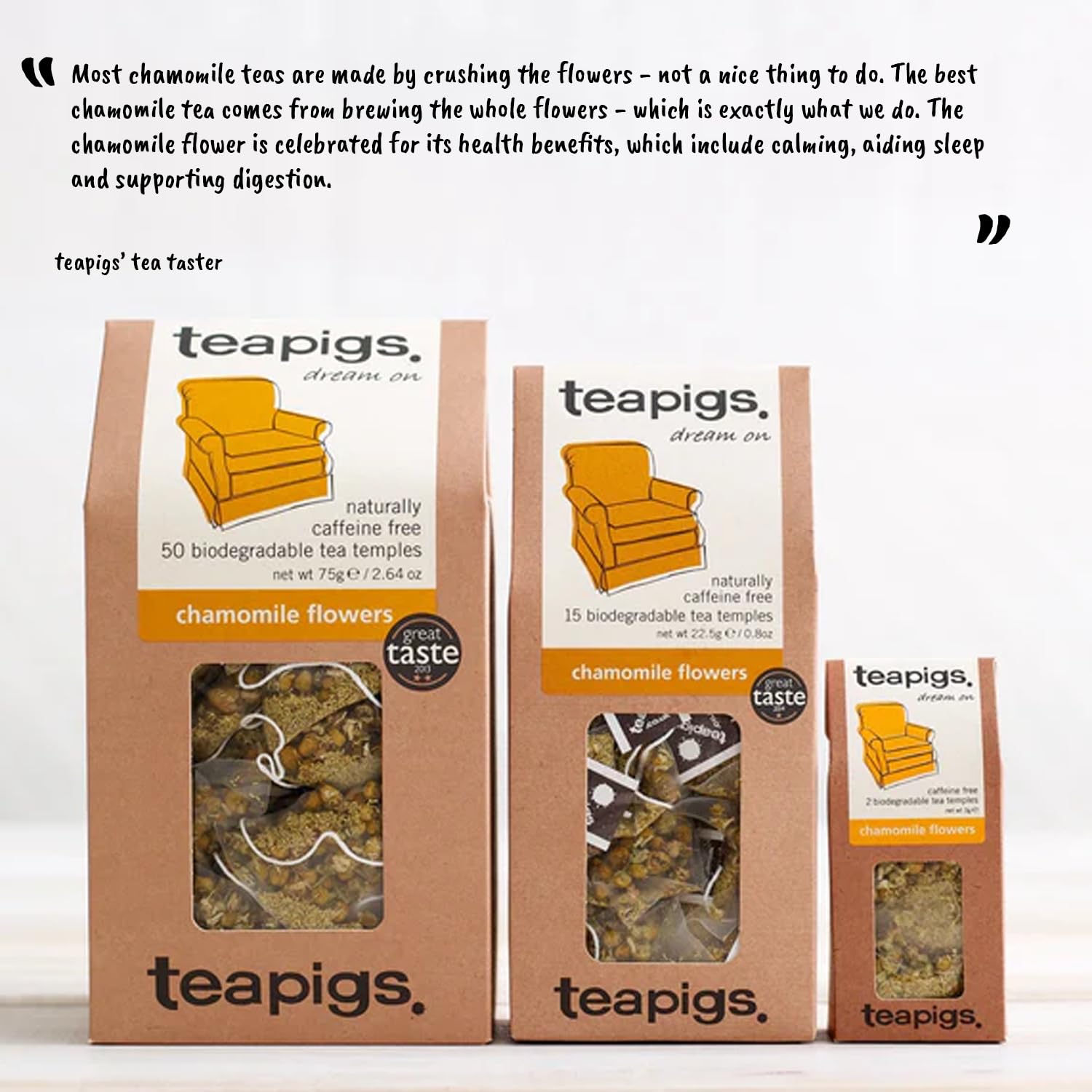 Teapigs - Chamomile Tea Made With Whole Flowers 50 Tea Bags 8