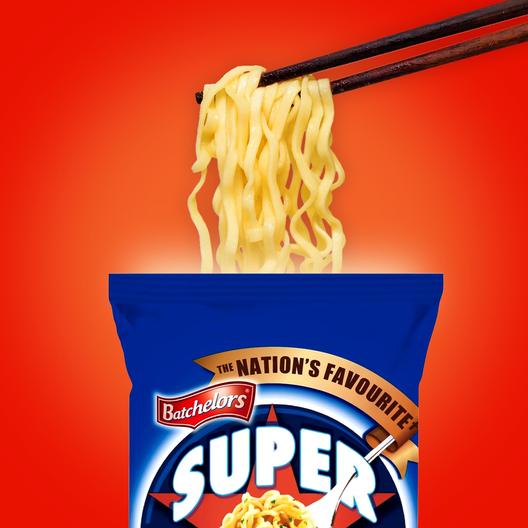 Batchelors Super Noodles Tasty BBQ Beef Flavour Instant Snack | 90g Pack of 8 6