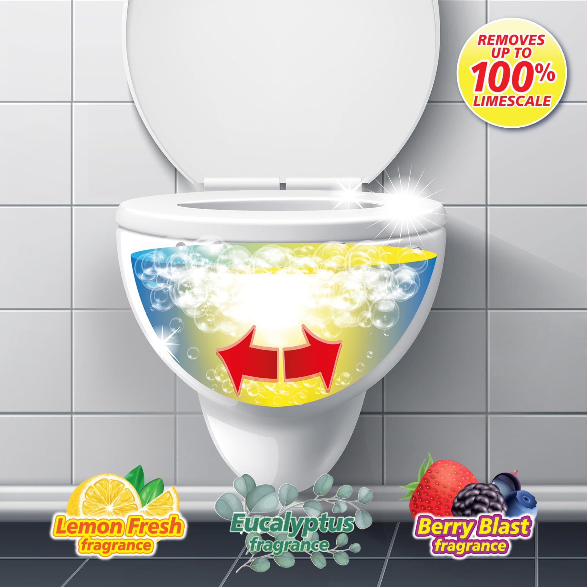 Elbow Grease Toilet Cleaning Tabs - Removes Up To 100% Limescale | Berry Blast Scent | 10 Count 5