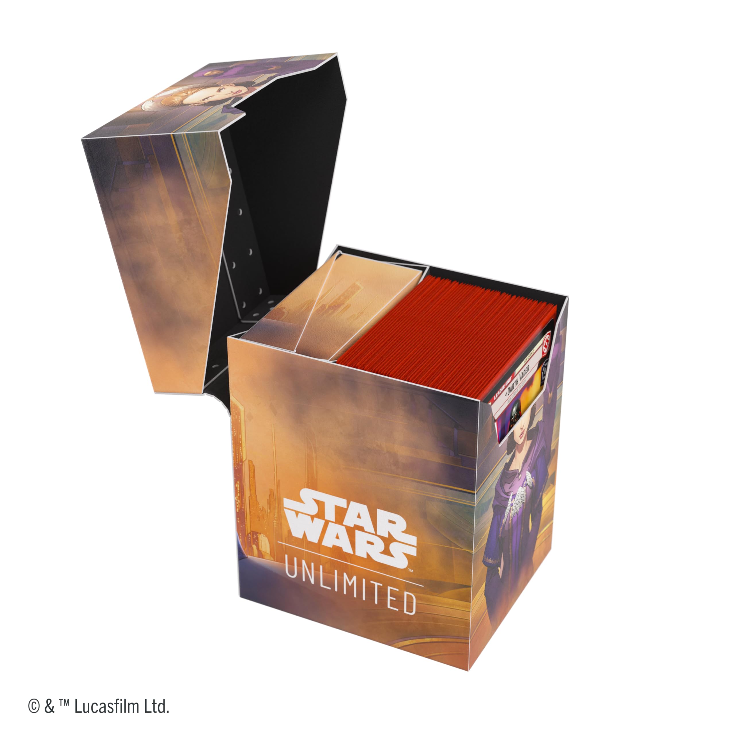 Gamegenic Star Wars: Unlimited Soft Crate - Palpatine/Padme Trading Card Box | Plastic