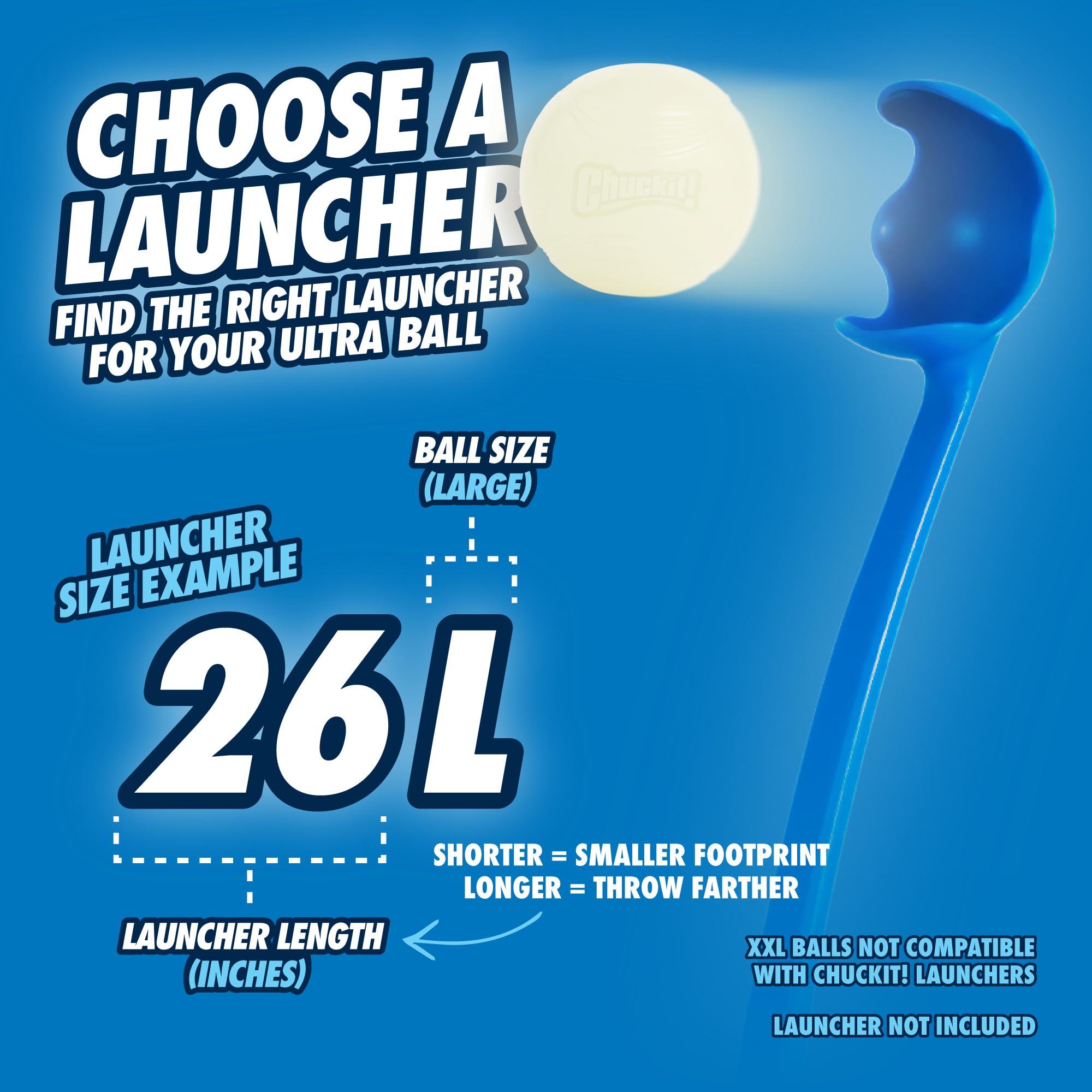 Chuckit! Max Glow Ball - Durable Rubber Fetch Toy | High Visibility | Large Size 8