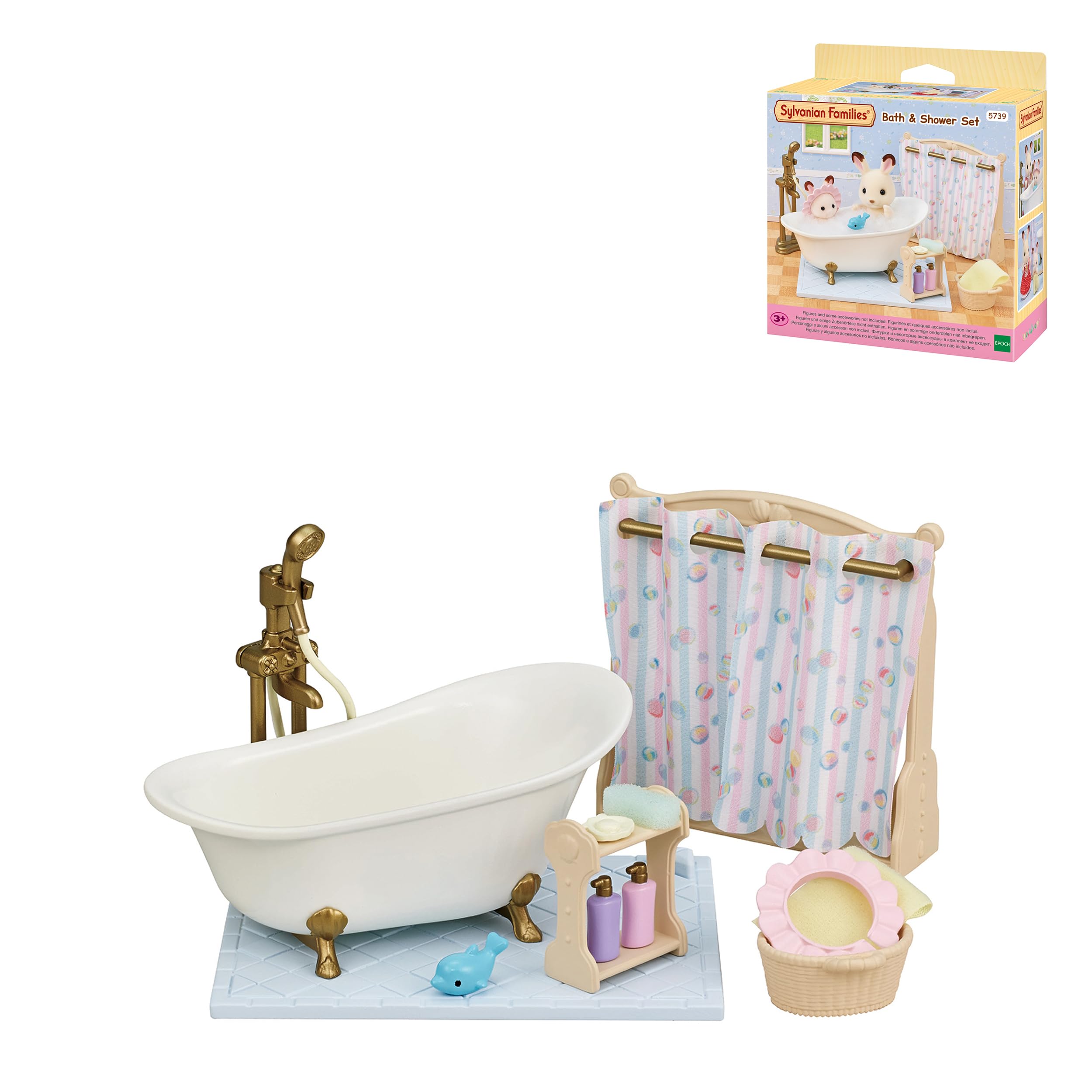 Sylvanian Families Bath & Shower Set - Antique Style Furniture | Ages 3+ 7