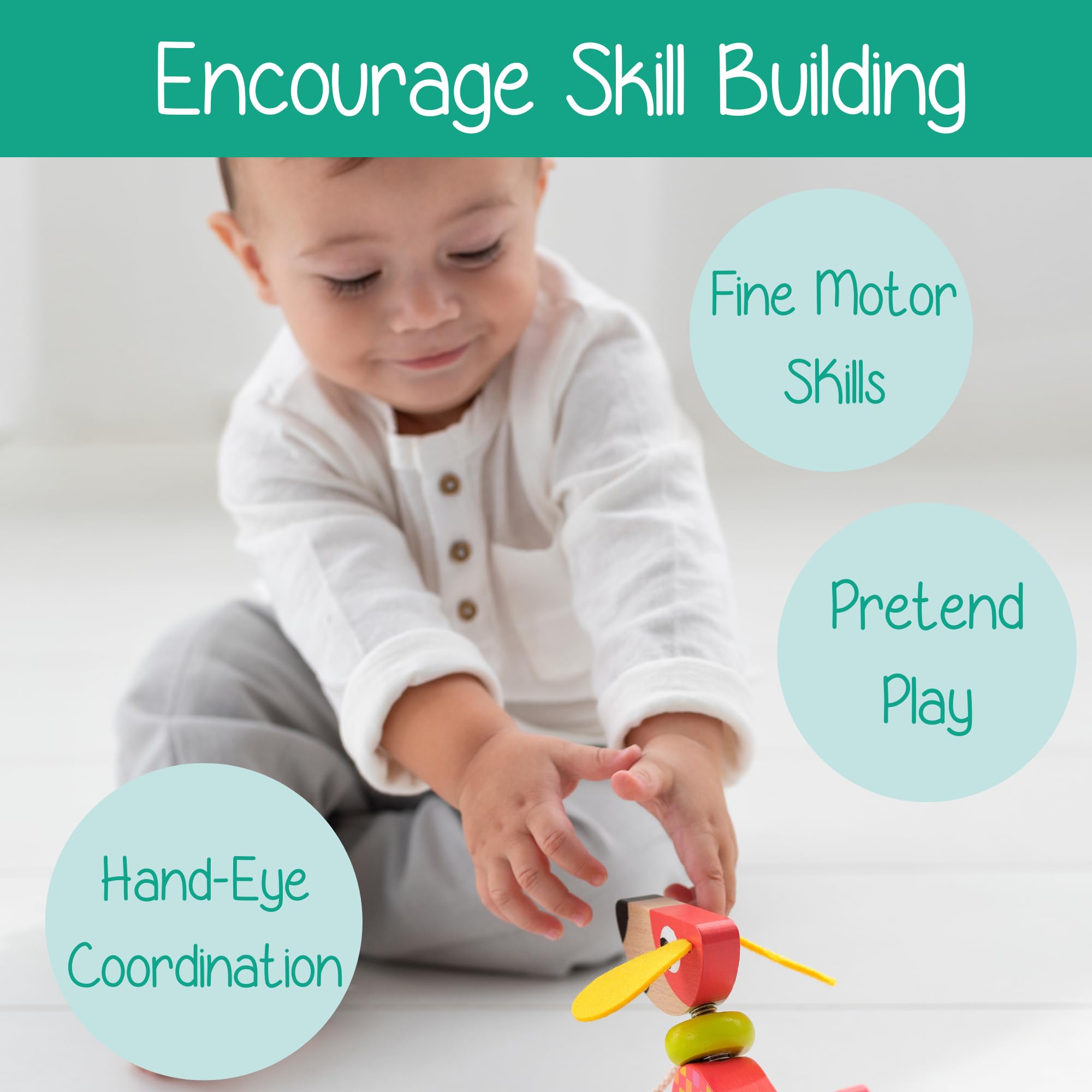 Goula Wooden Pull-Along Dog Toy 53459 | Ages 12 Months+ | Encourages Walking 3