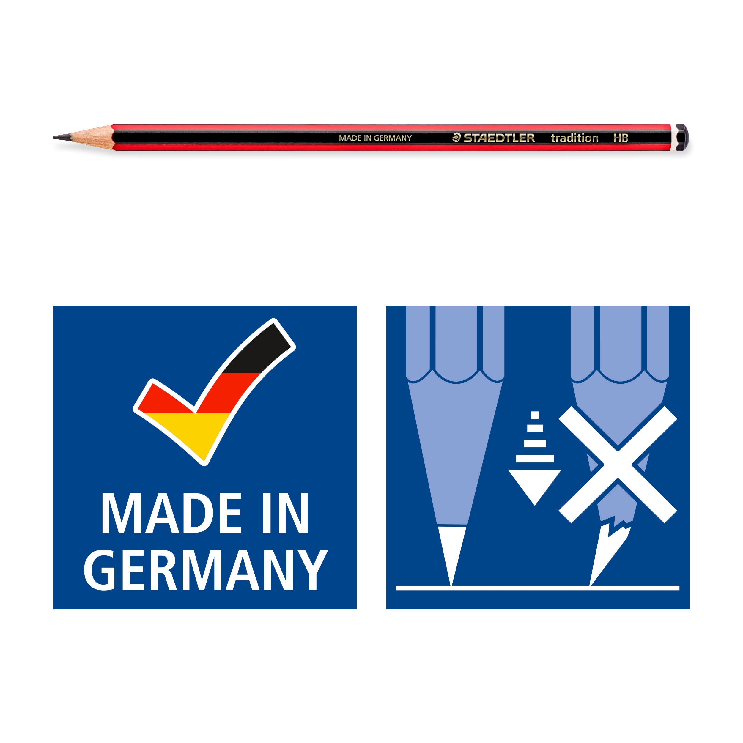 STAEDTLER 110-HB Tradition Graphite Pencil for Drawing & Sketching - HB (Box of 12) 4