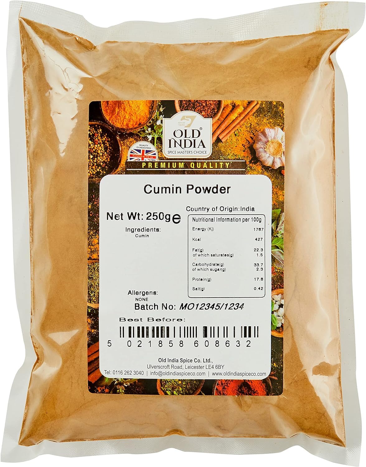Old India Cumin Powder - 100% Natural, Additive & GMO Free | 250g