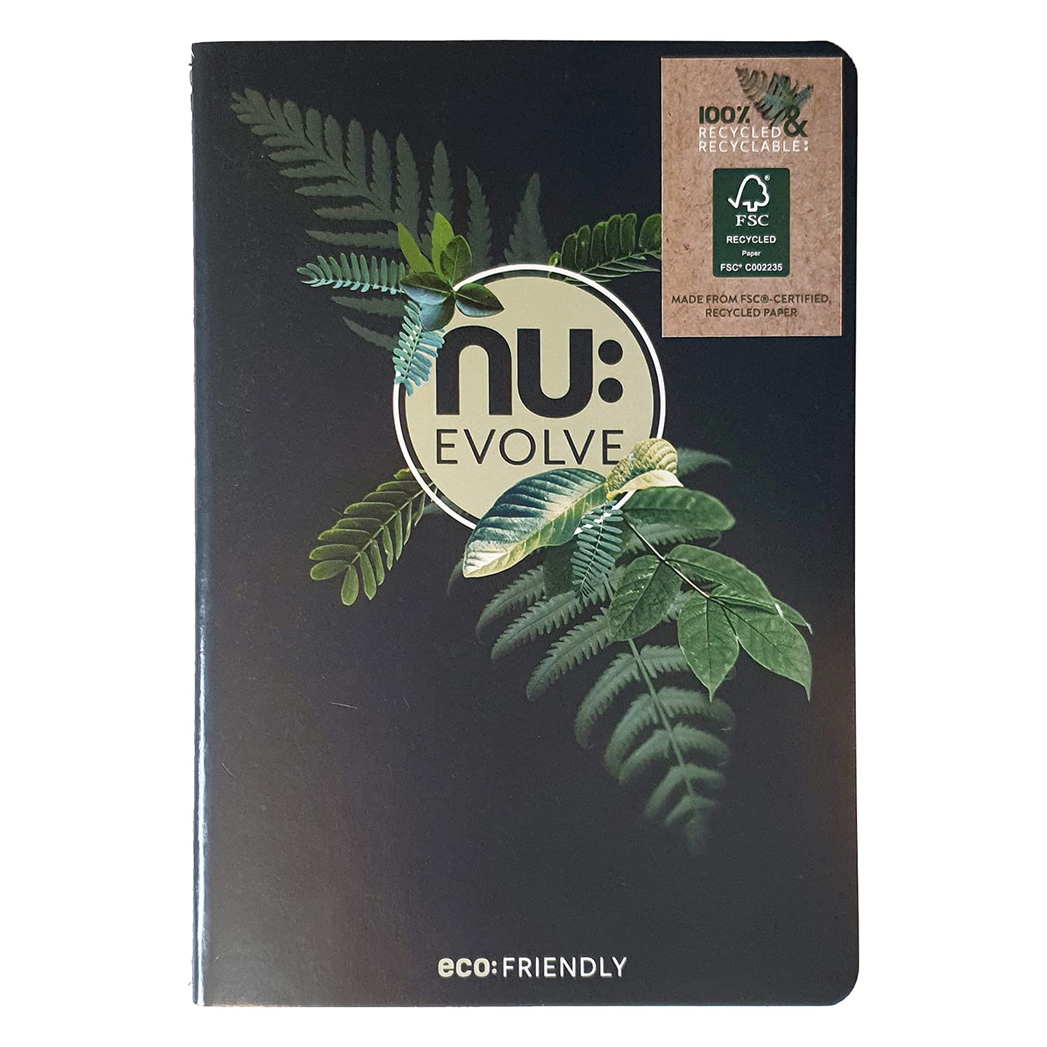 nu: Evolve A5 Stitched Notebook - 100% Recycled FSC Paper | Soft Cover | 80gsm Ruled Pages 1