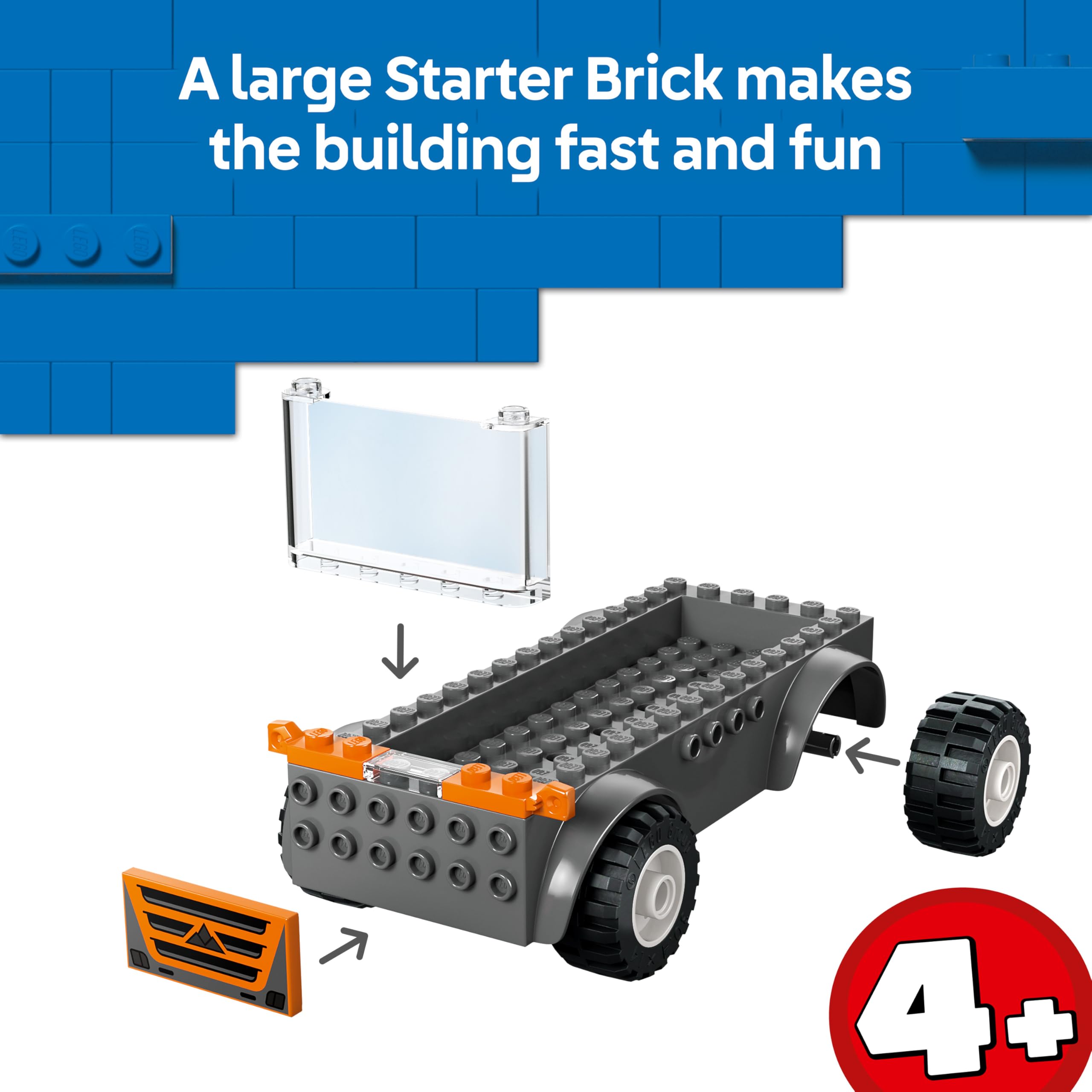 LEGO City Motorcycle Transporter Building Set 60491 for Ages 4+ | Includes Truck, 2 Motorcycles & 2 Minifigures 3