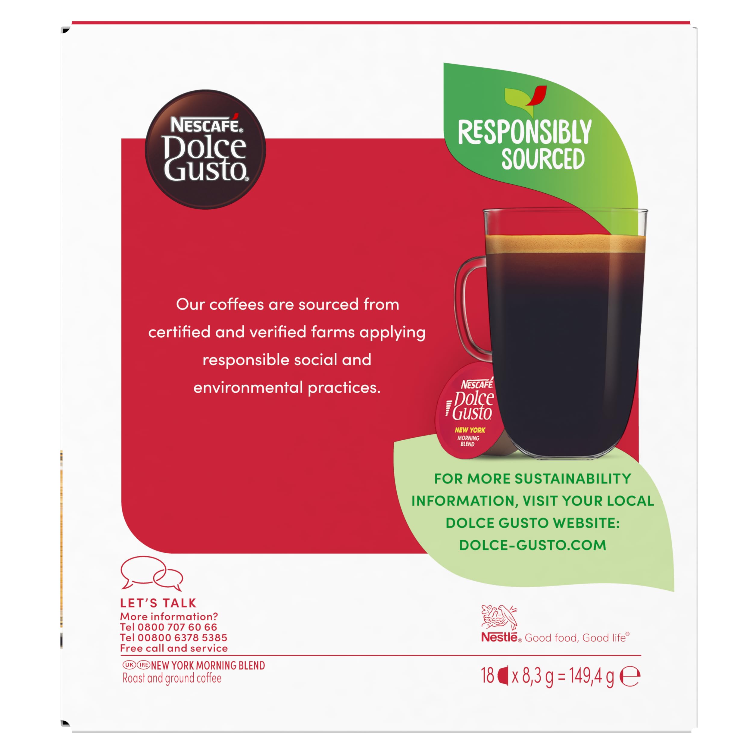 Nescafé Dolce Gusto New York Morning Blend Americano Coffee Pods - Intensity 10, 54 Servings (Pack of 3) 3